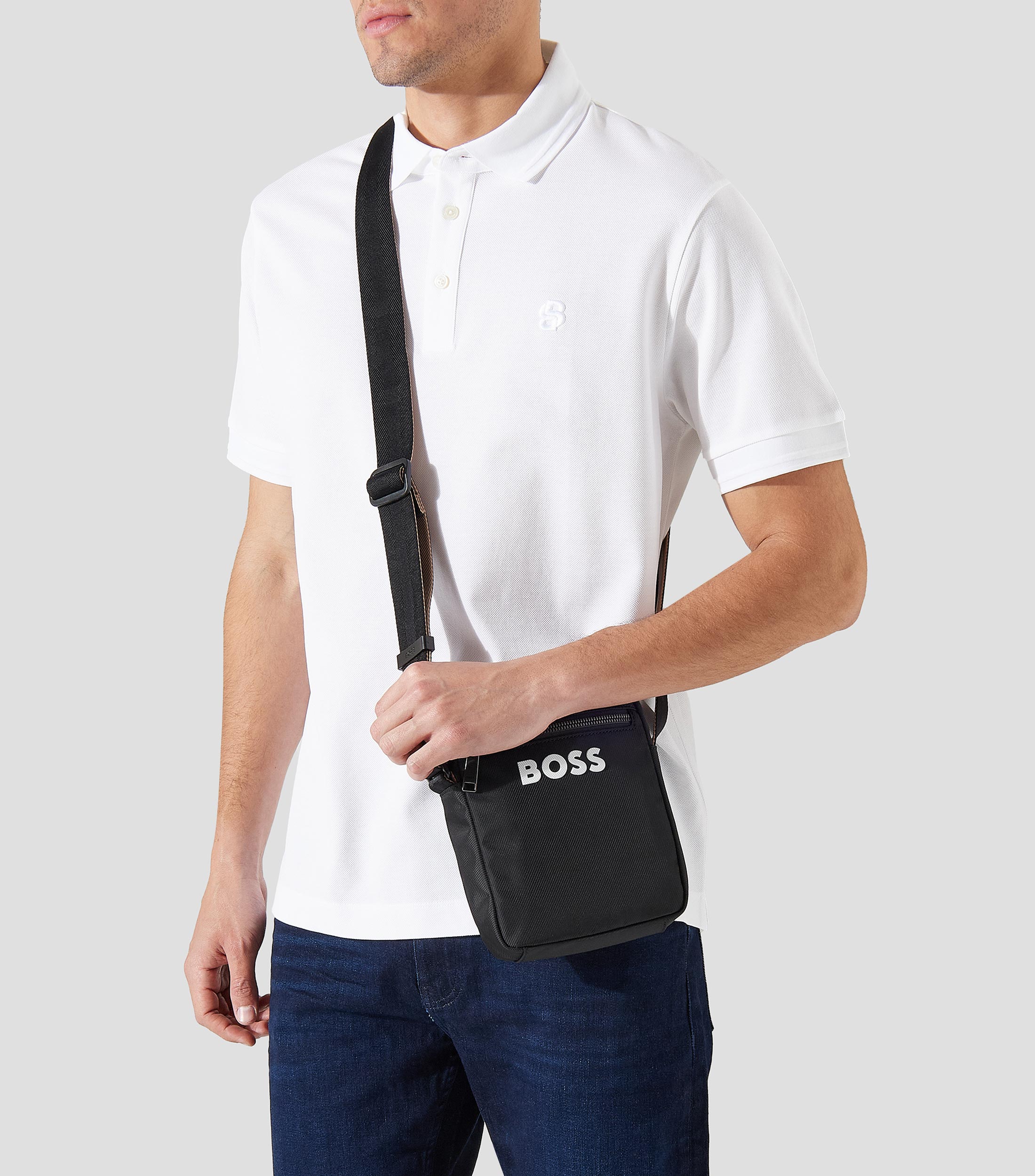 Bolsa Crossbody con Logotipo Hombre