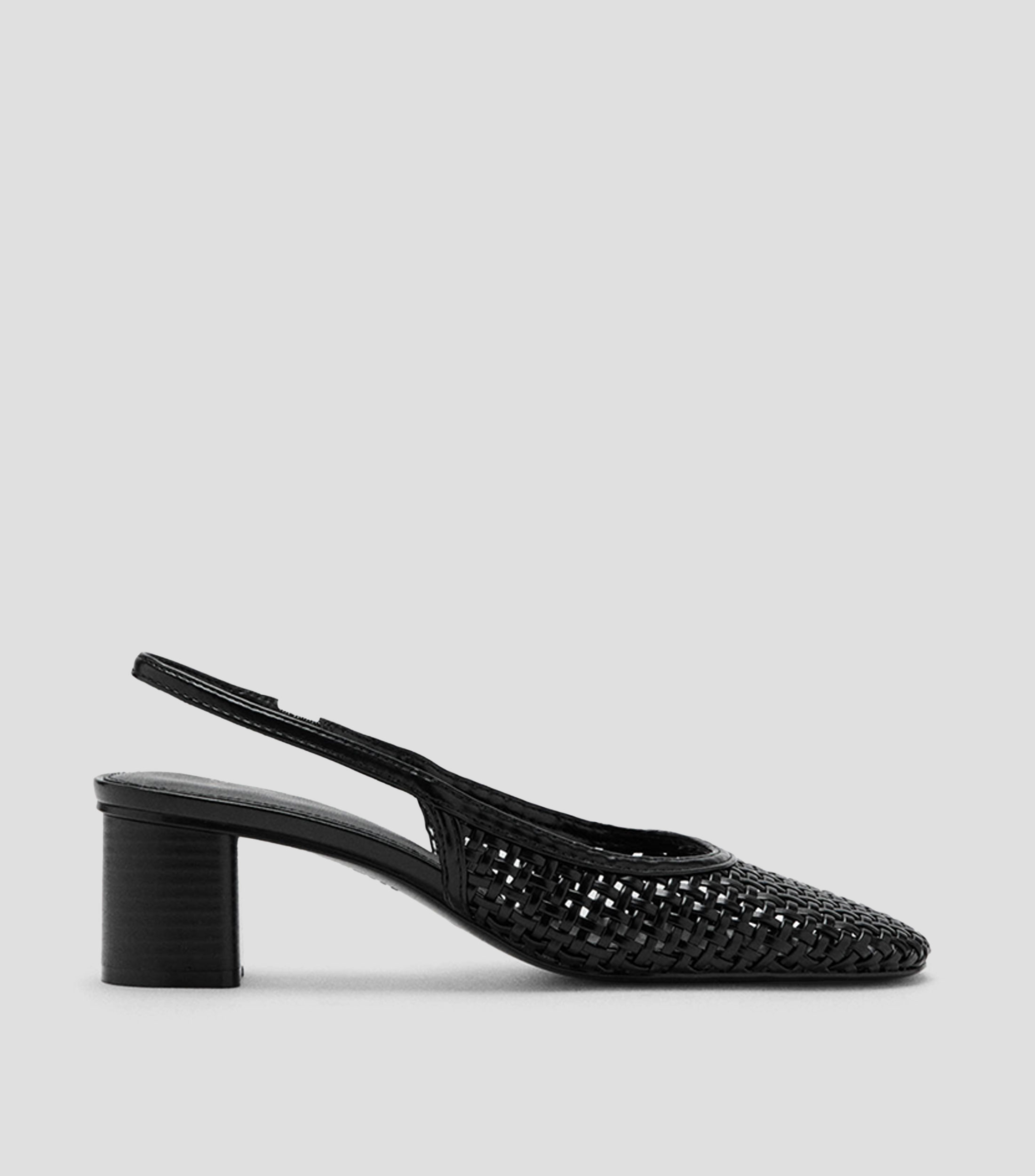 Zapatillas slingback con tacón medio y ancho Mujer