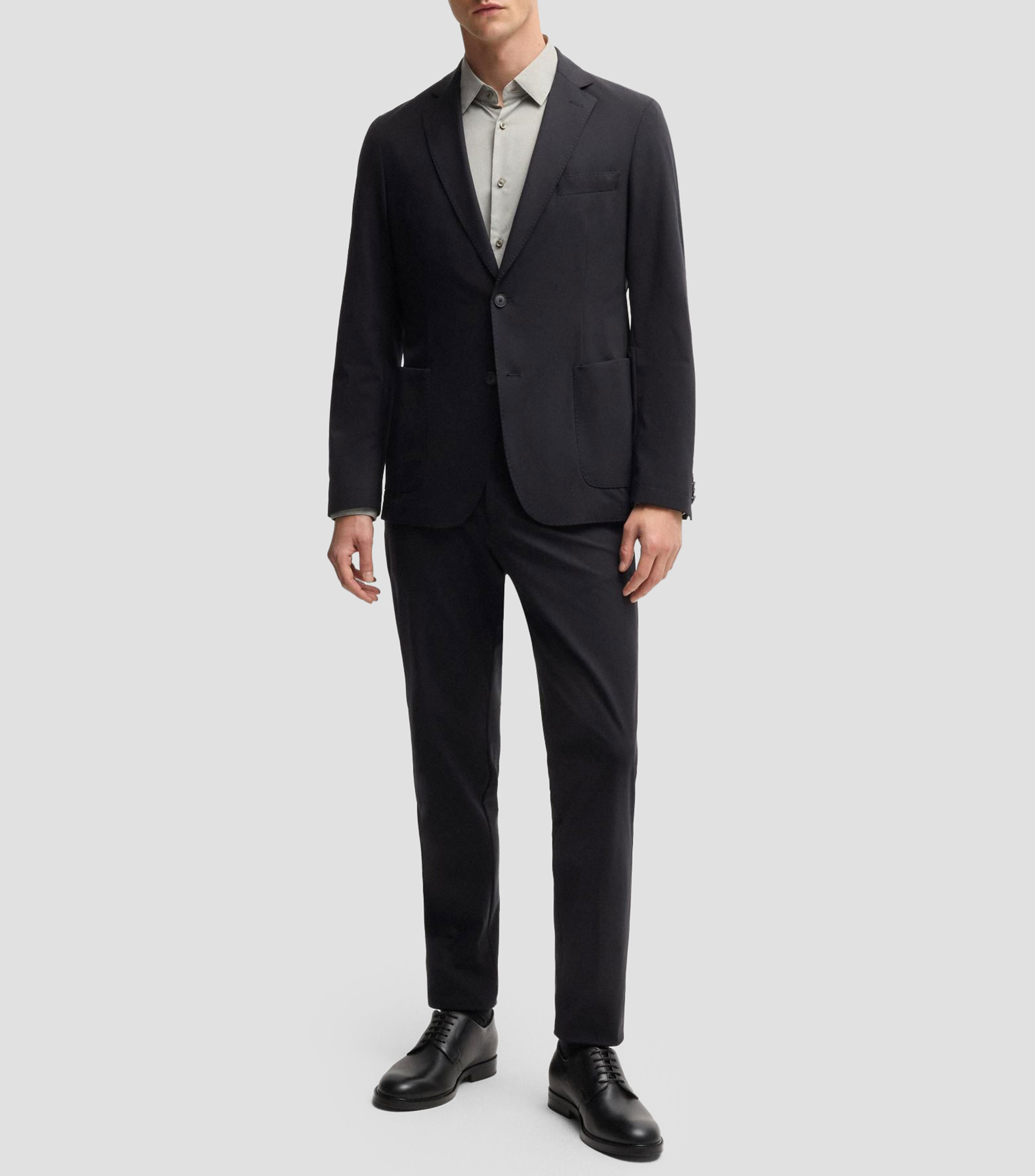 Saco slim fit en punto técnico elástico Hombre