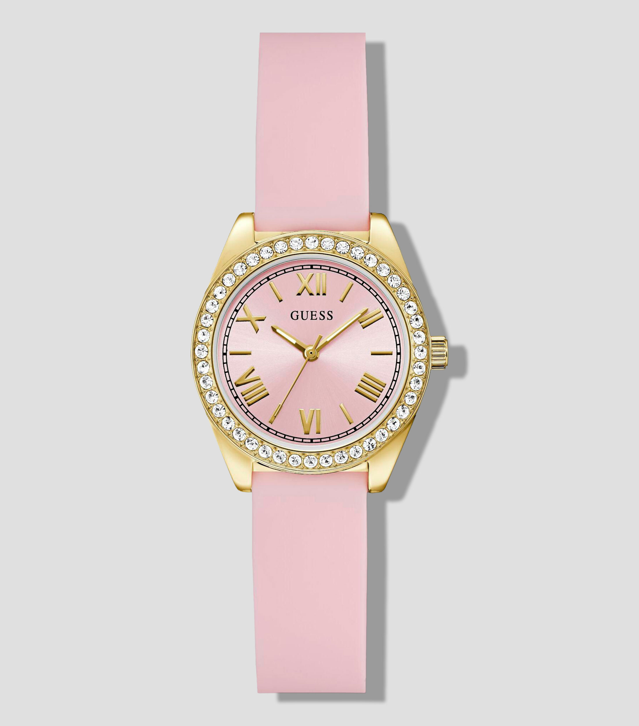 Reloj para Mujer Mini Luna de vestir Rosa, Dorado