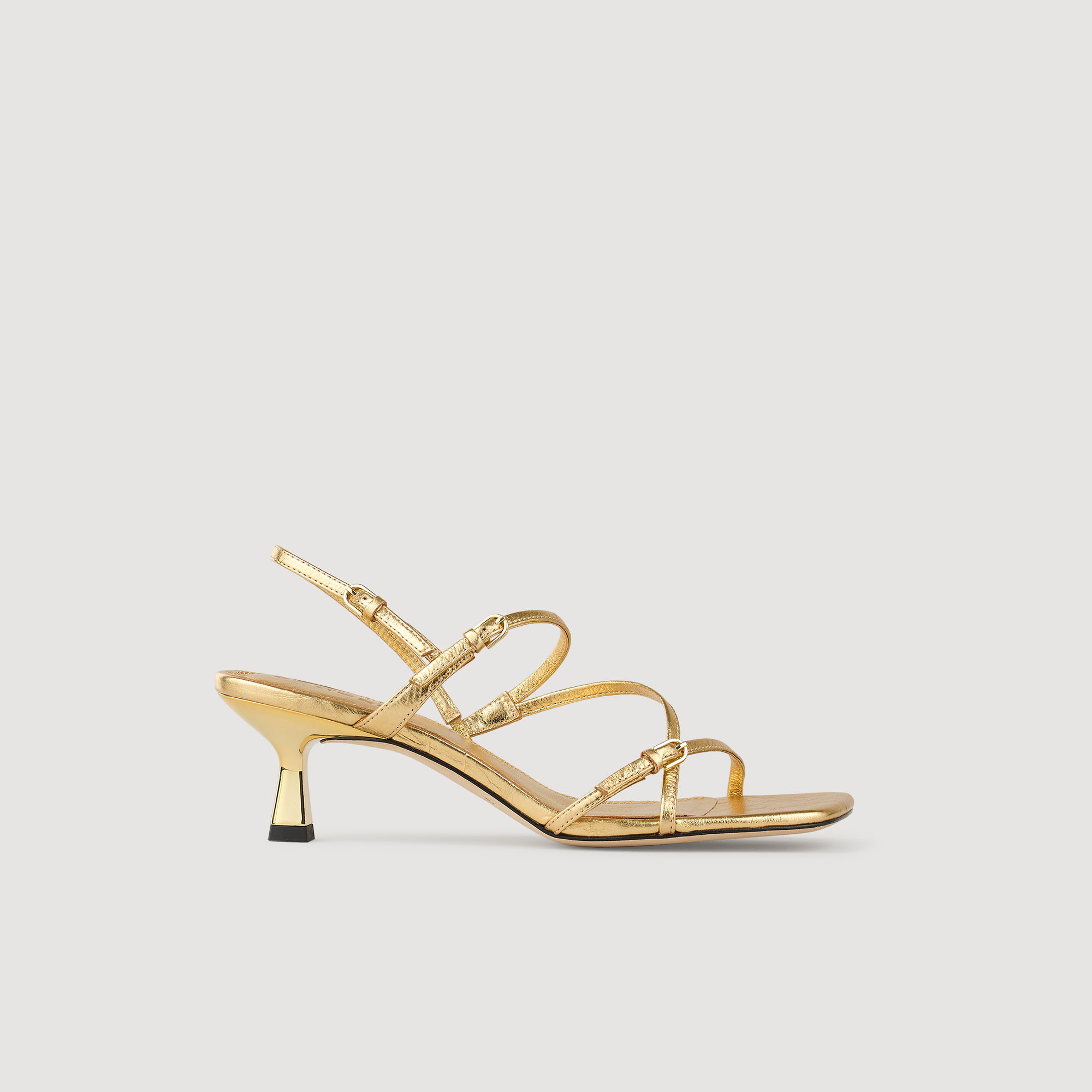 Sandalias con tacón medio ancho Mujer