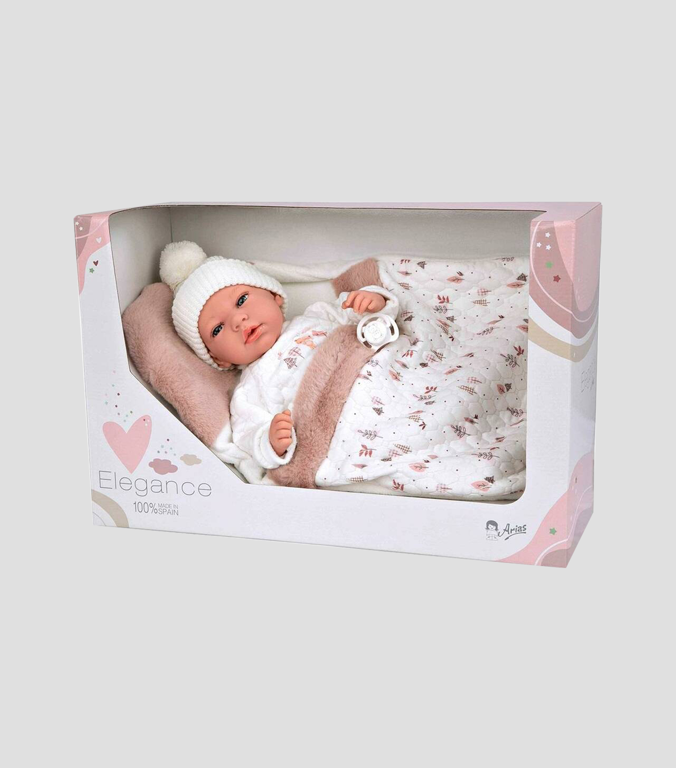 Muñeco Elegance Andie con saco de dormir 40 cm