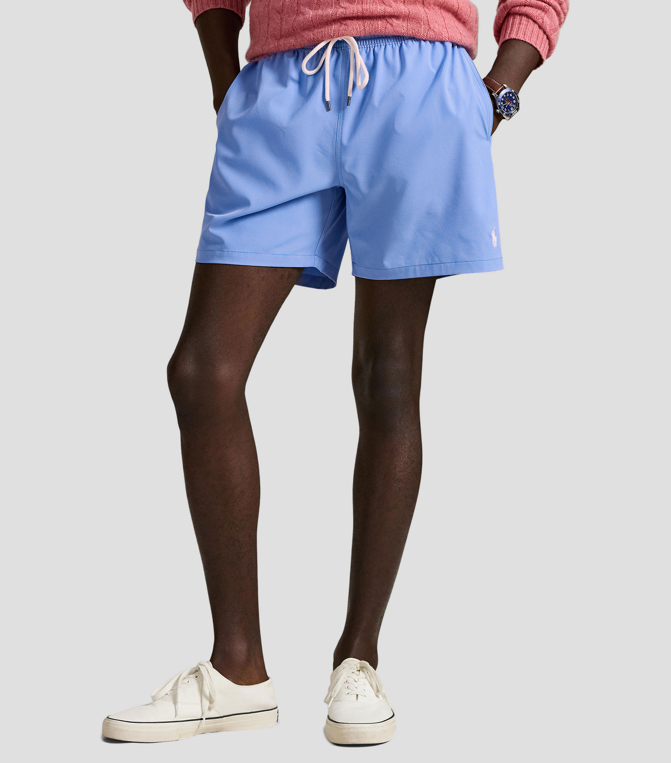 Traje de baño largo liso Hombre