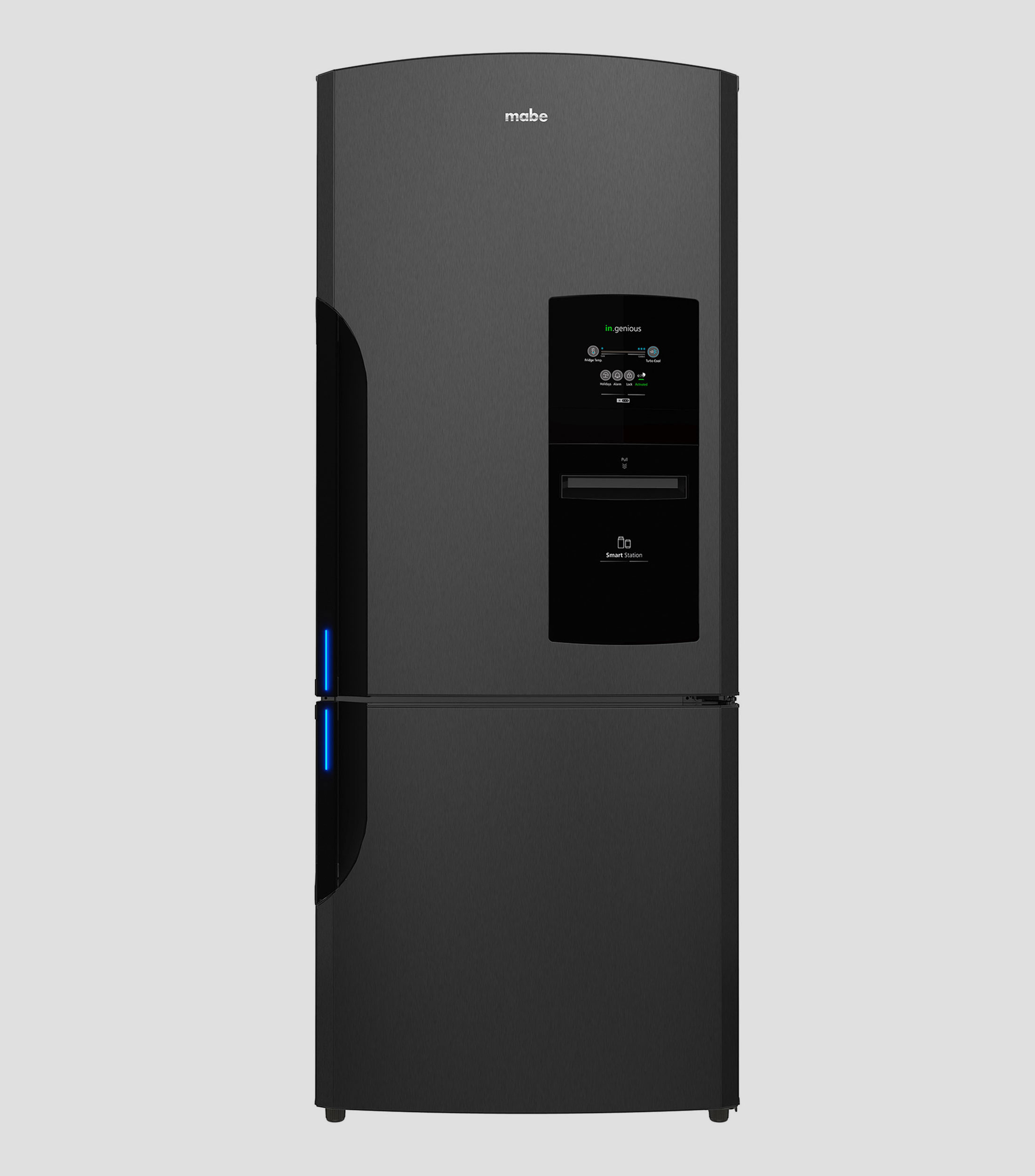 Refrigerador Bottom Mount de 520 Litros Black Stainless RMB520IWMRP1 negro