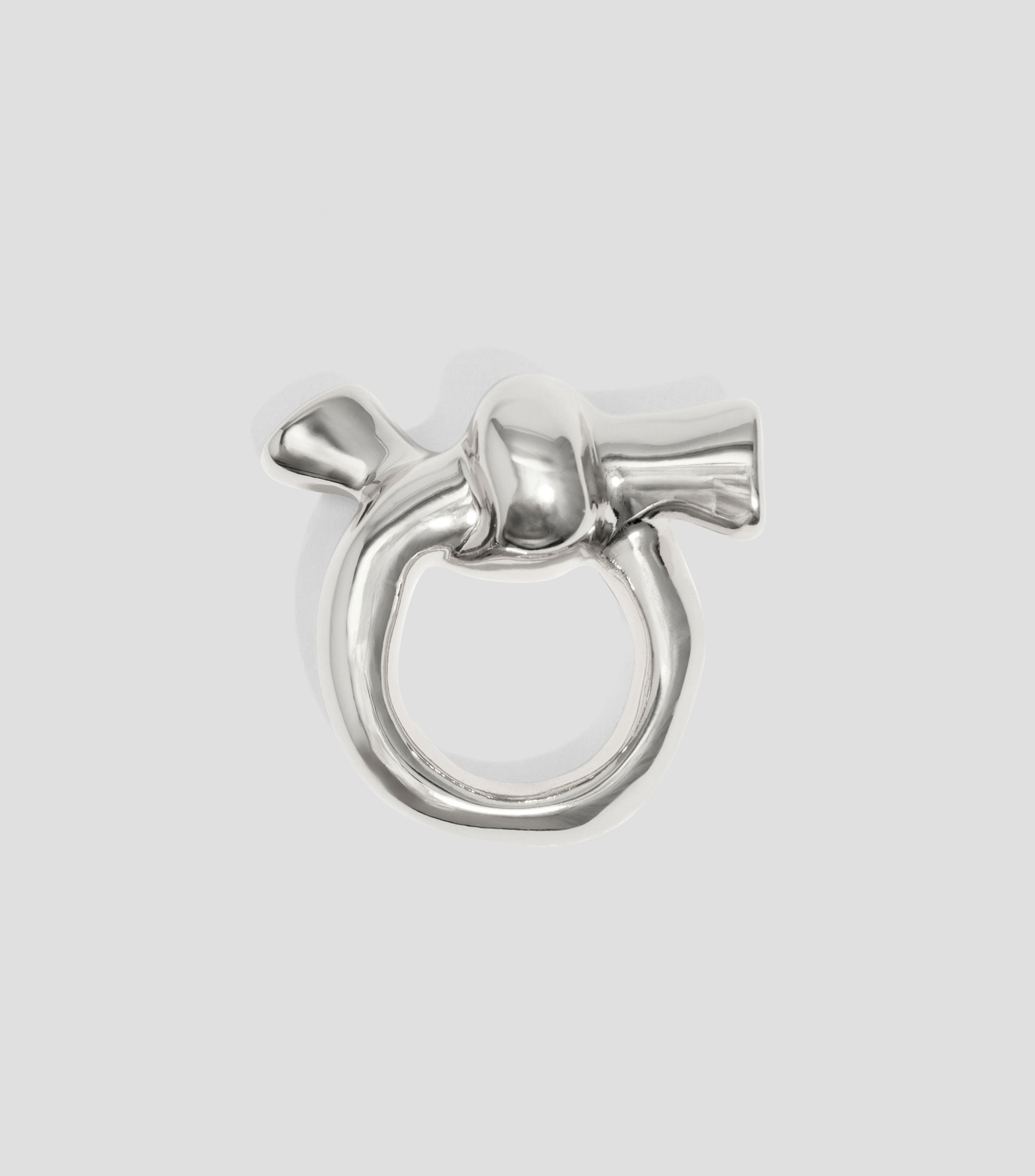 Anillo para pañuelo nudo plateado Mujer