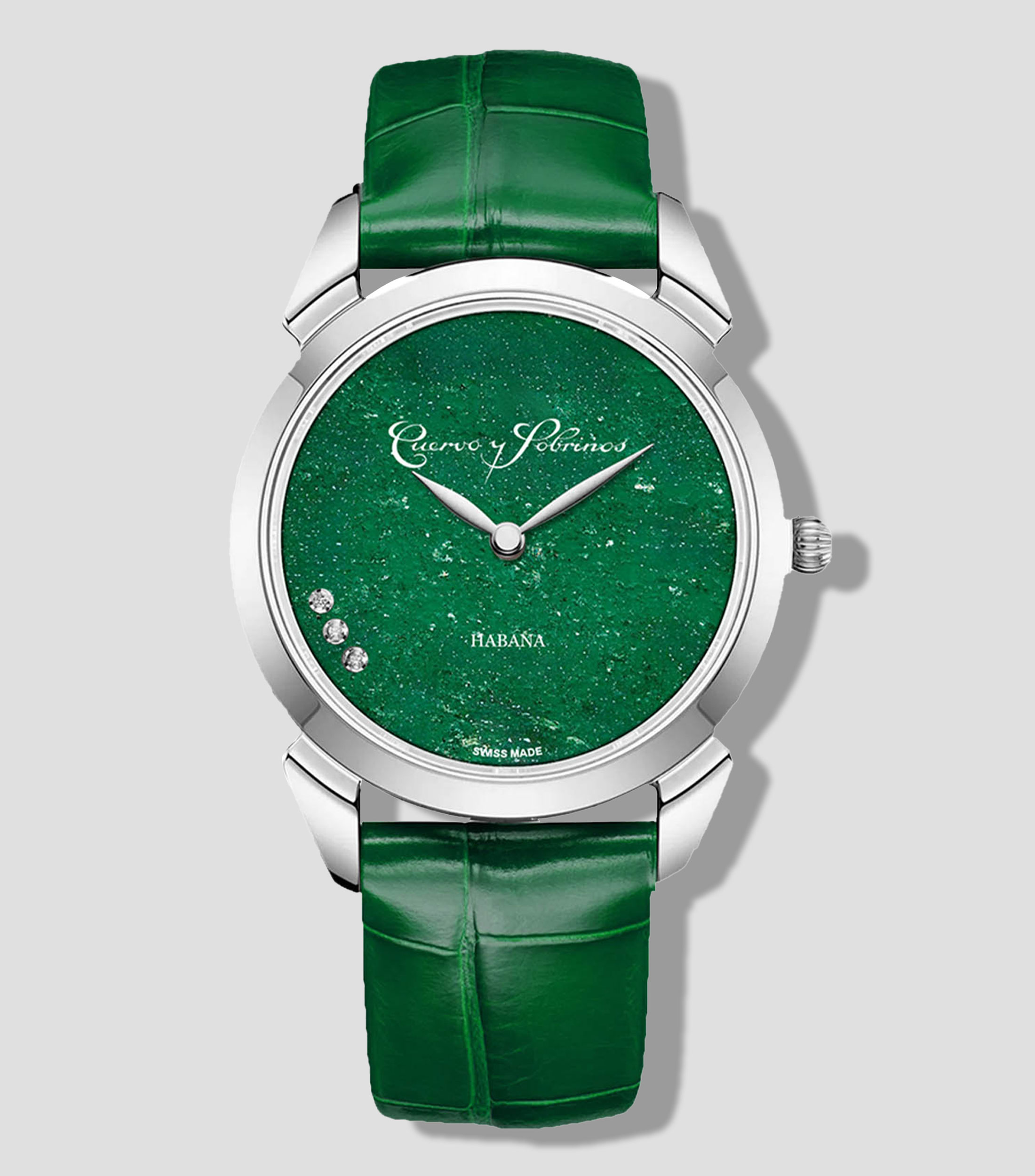 Reloj para Mujer Primera Dama casual plateado/verde