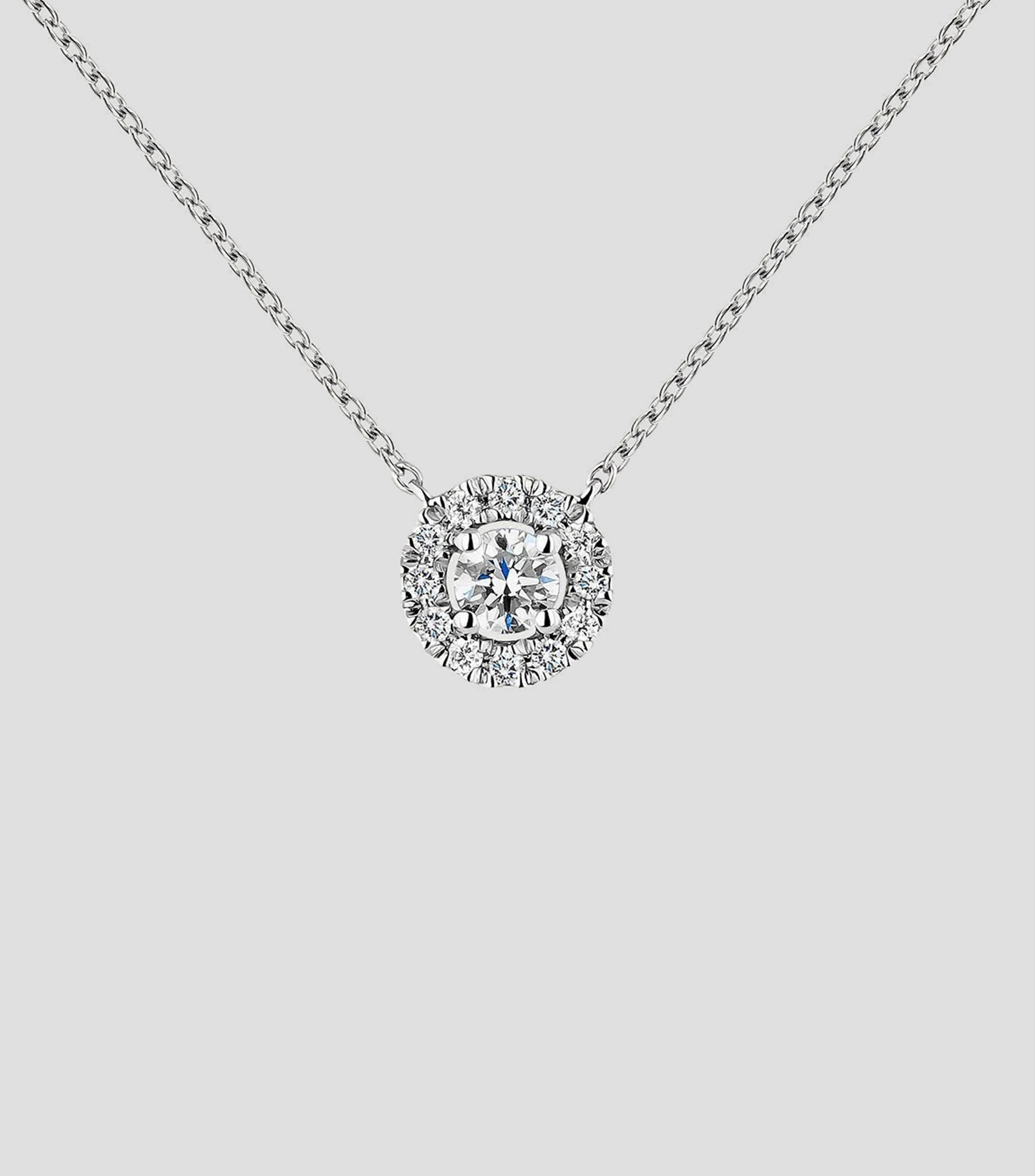 Collar Orla en Oro blanco de 18 Kilates con diamantes Mujer