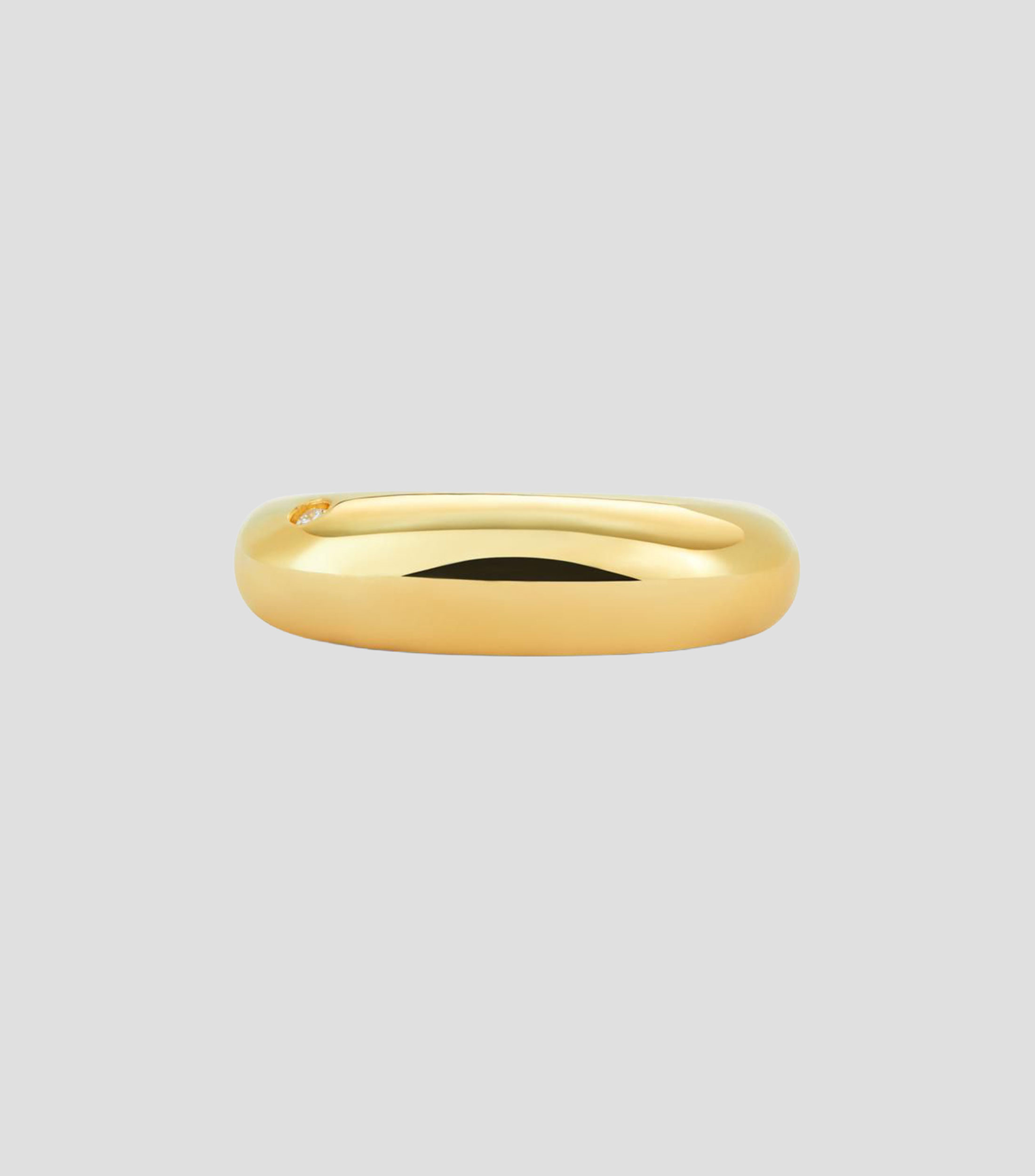 Anillo en Oro amarillo de 18 kilates con diamante Mujer