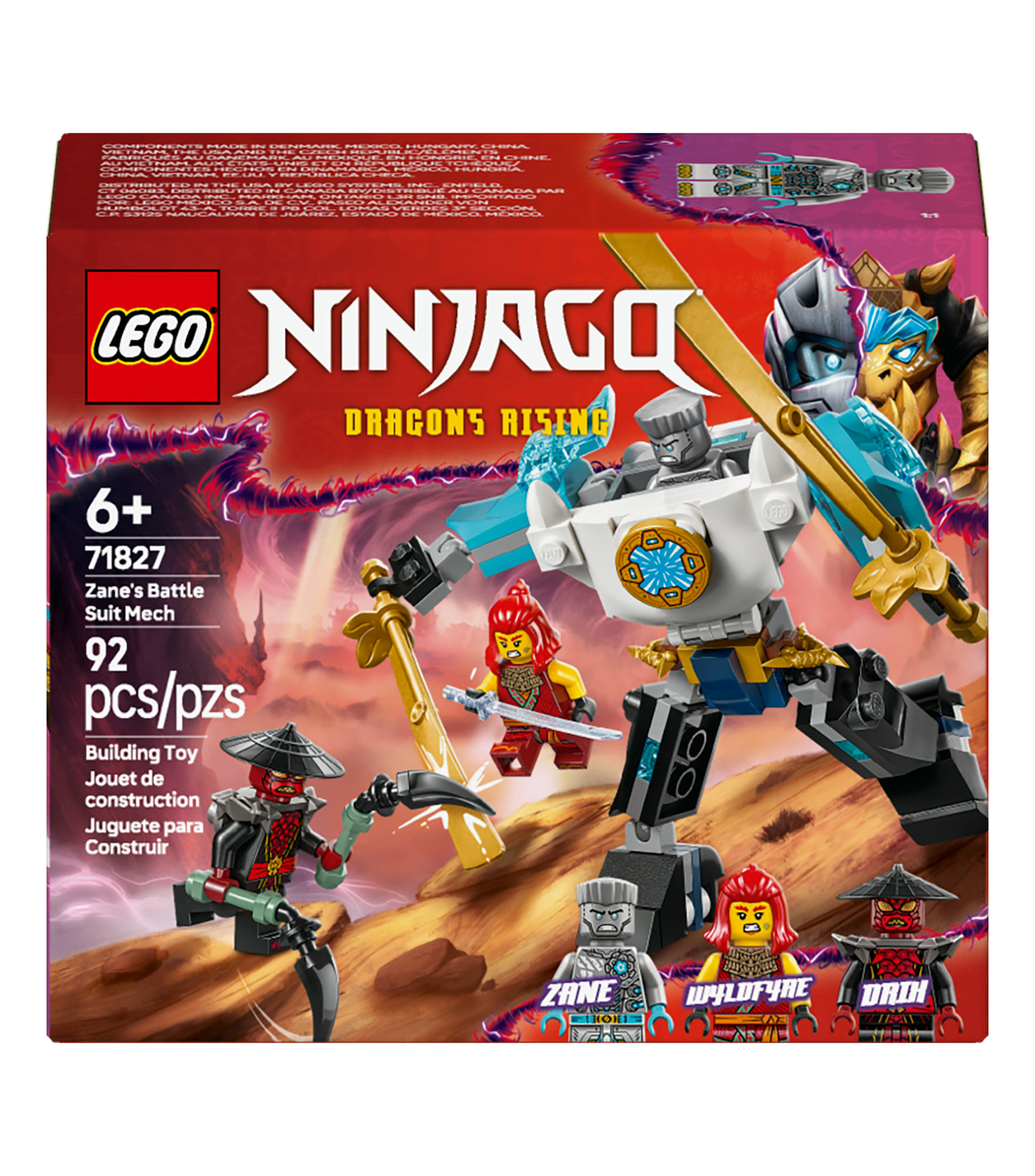 Lego Ninjago Armadura Robótica de Combate de Zane 71827