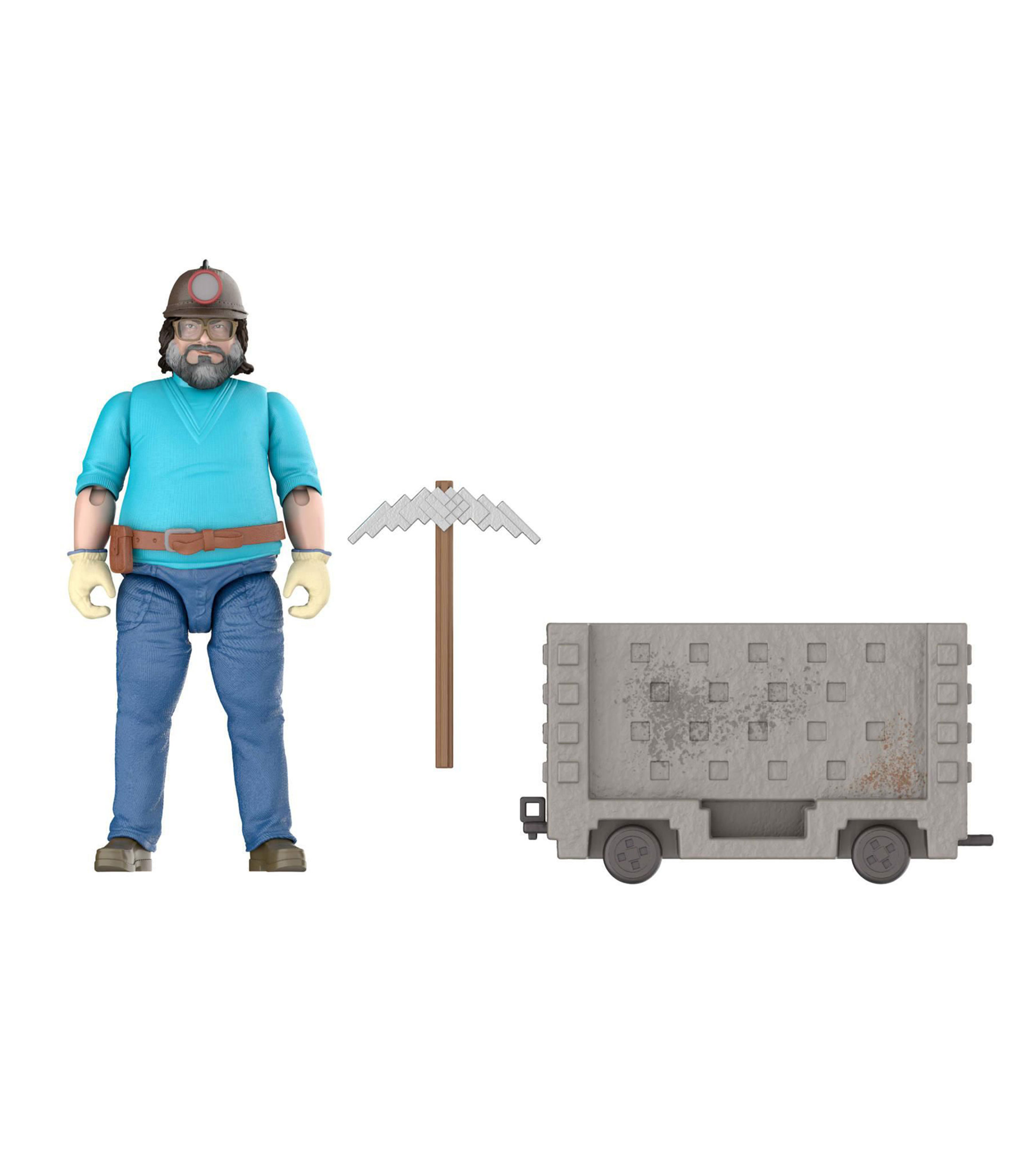 Figura de Accion Steve y Carrito de Mina