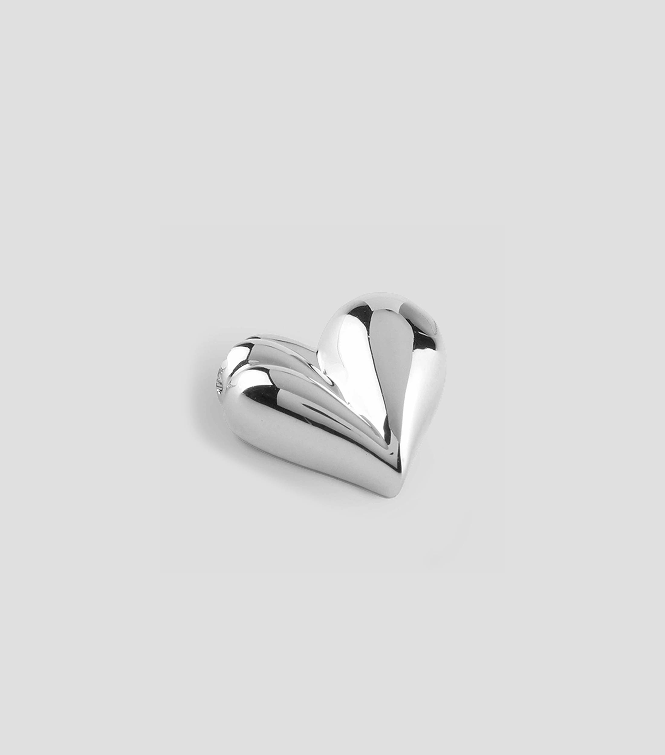 Aretes en plata de corazón Mujer
