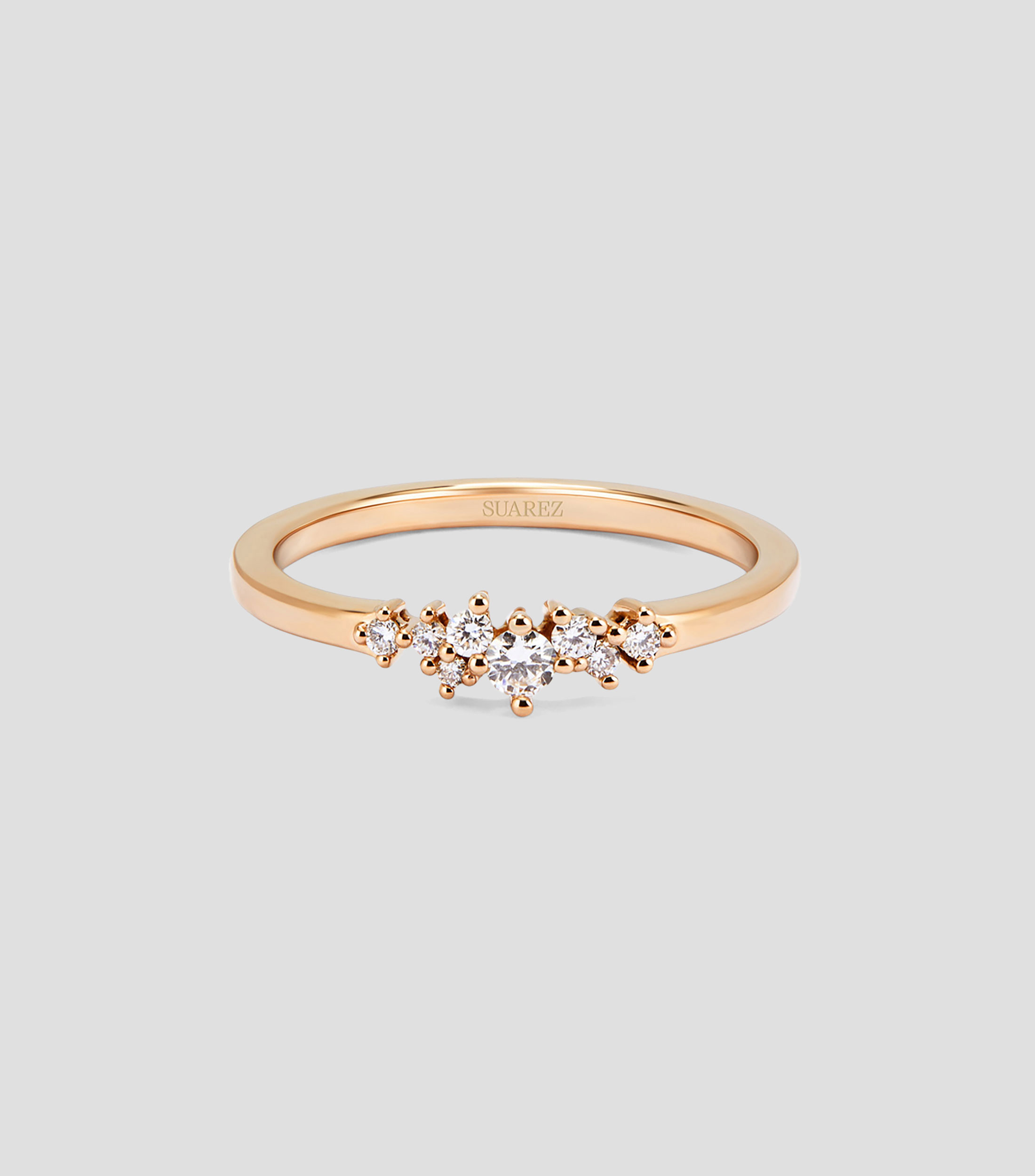 Anillo en oro rosa de 18 kilates Orión con diamantes Mujer