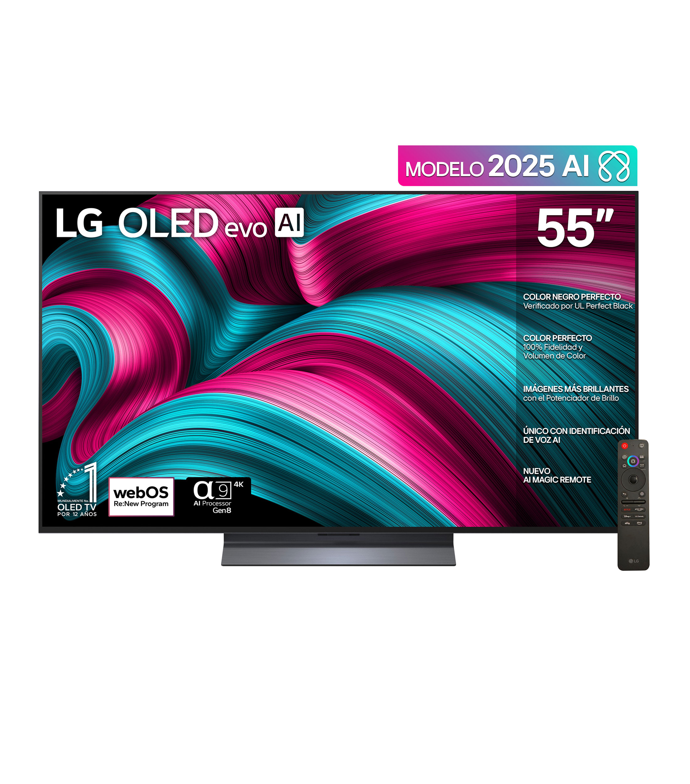 Pantalla 55 pulgadas LG OLED Evo AI C5 4K SMART TV 2025