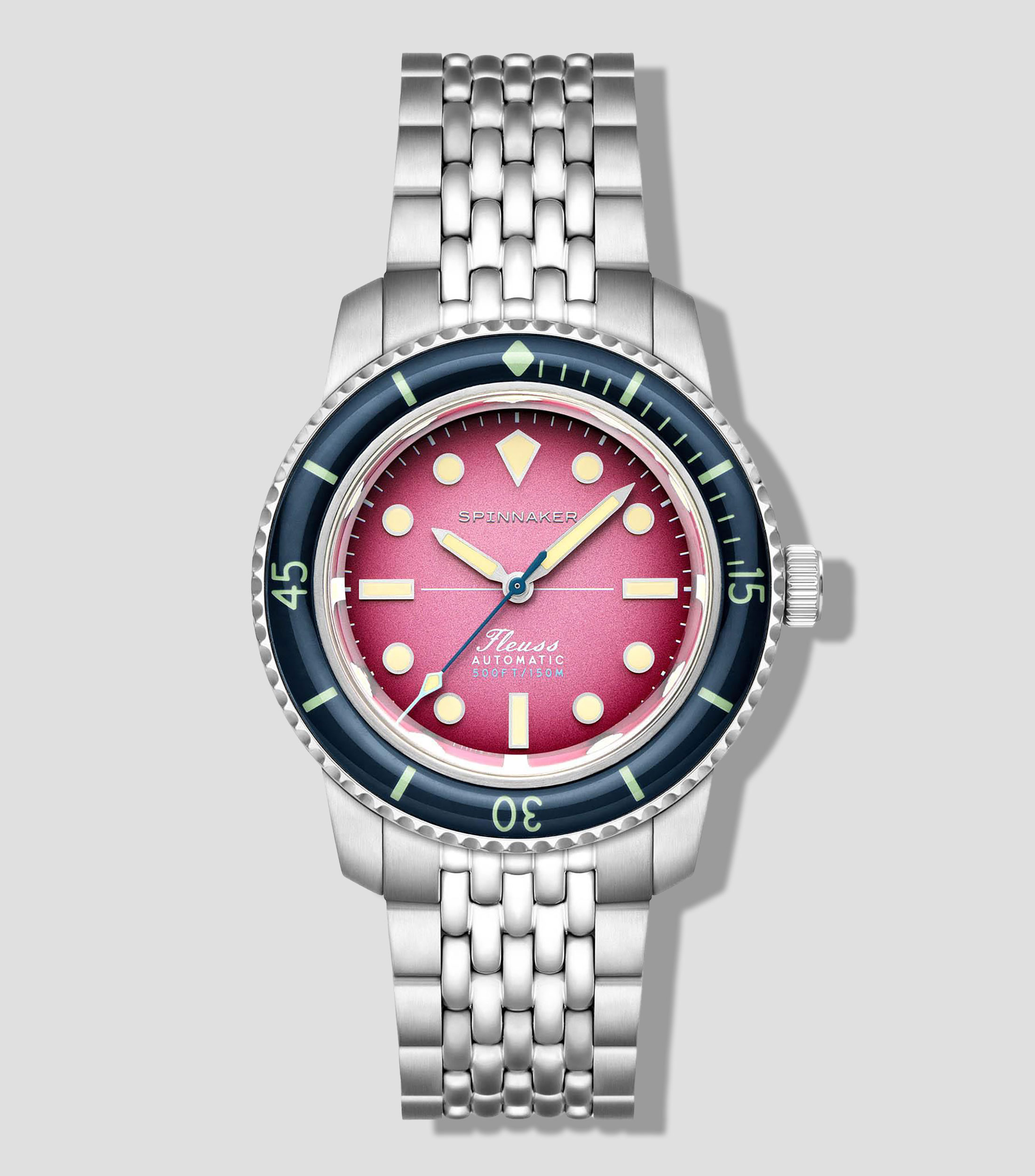 Reloj para hombre Fleuss Automático Purple Haze casual, plateado