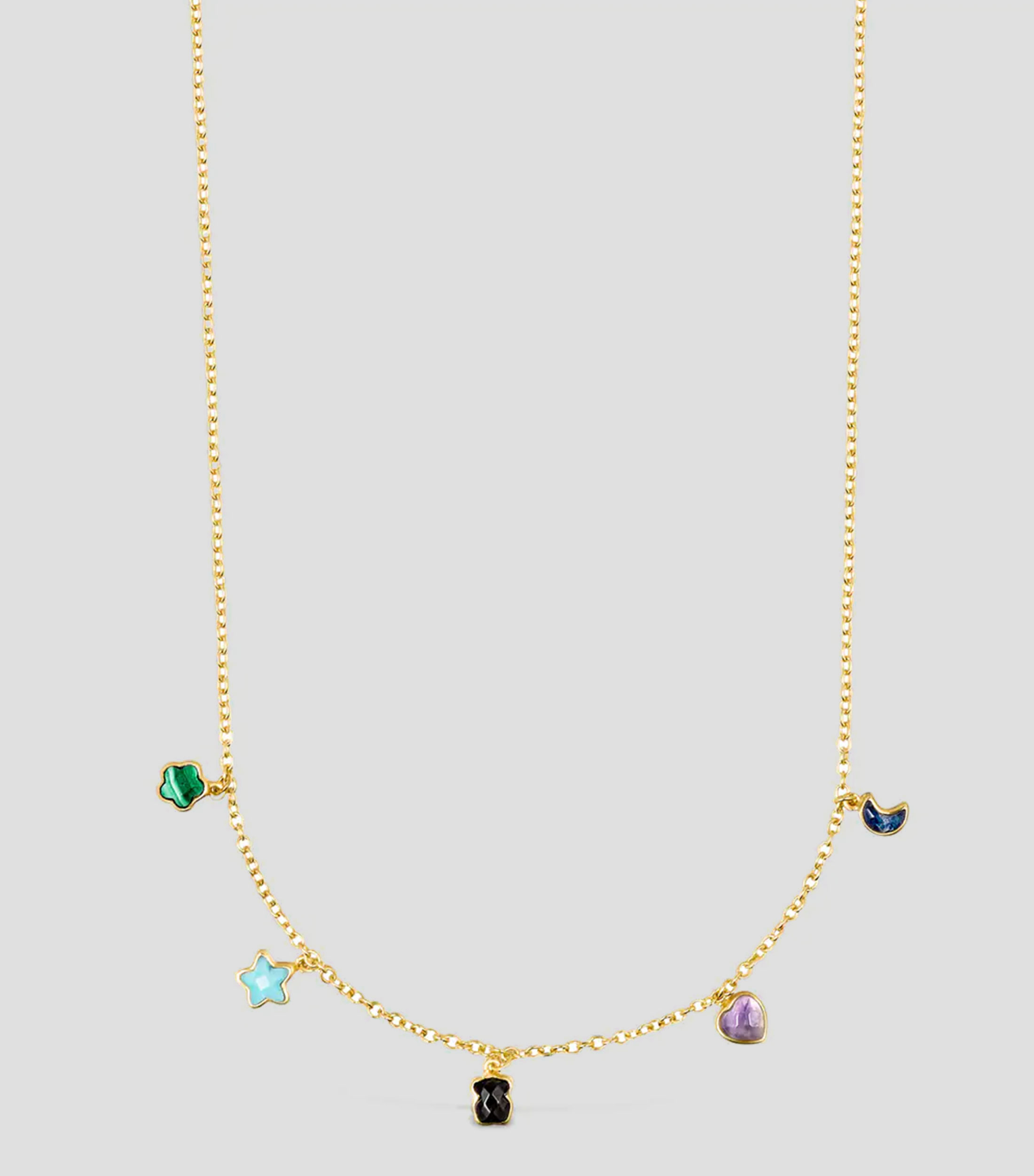 Cadena en Plata Vermeil con Gemas Mujer