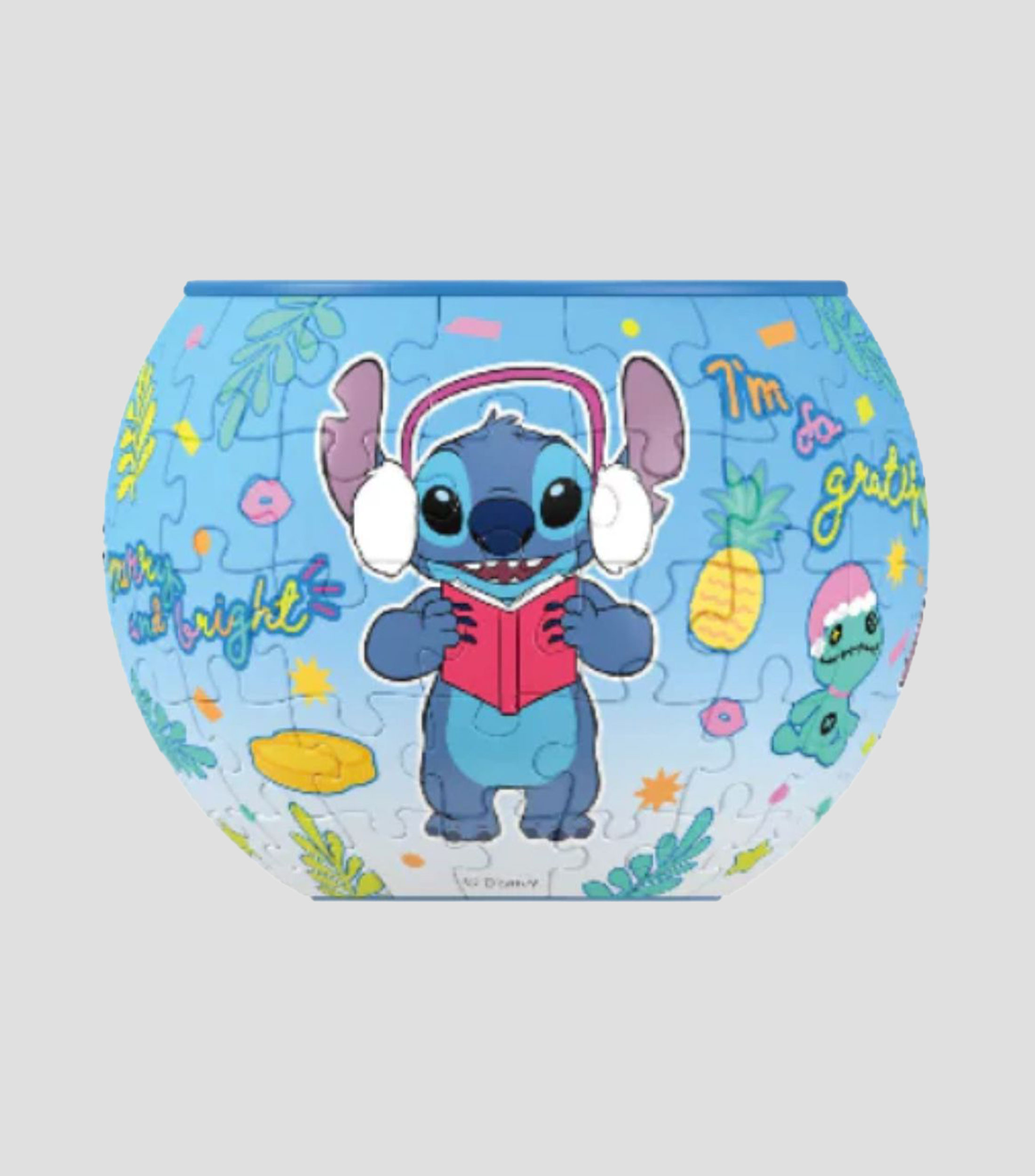 Rompecabezas 3D Maceta, 80 piezas Stitch Bailando de plástico