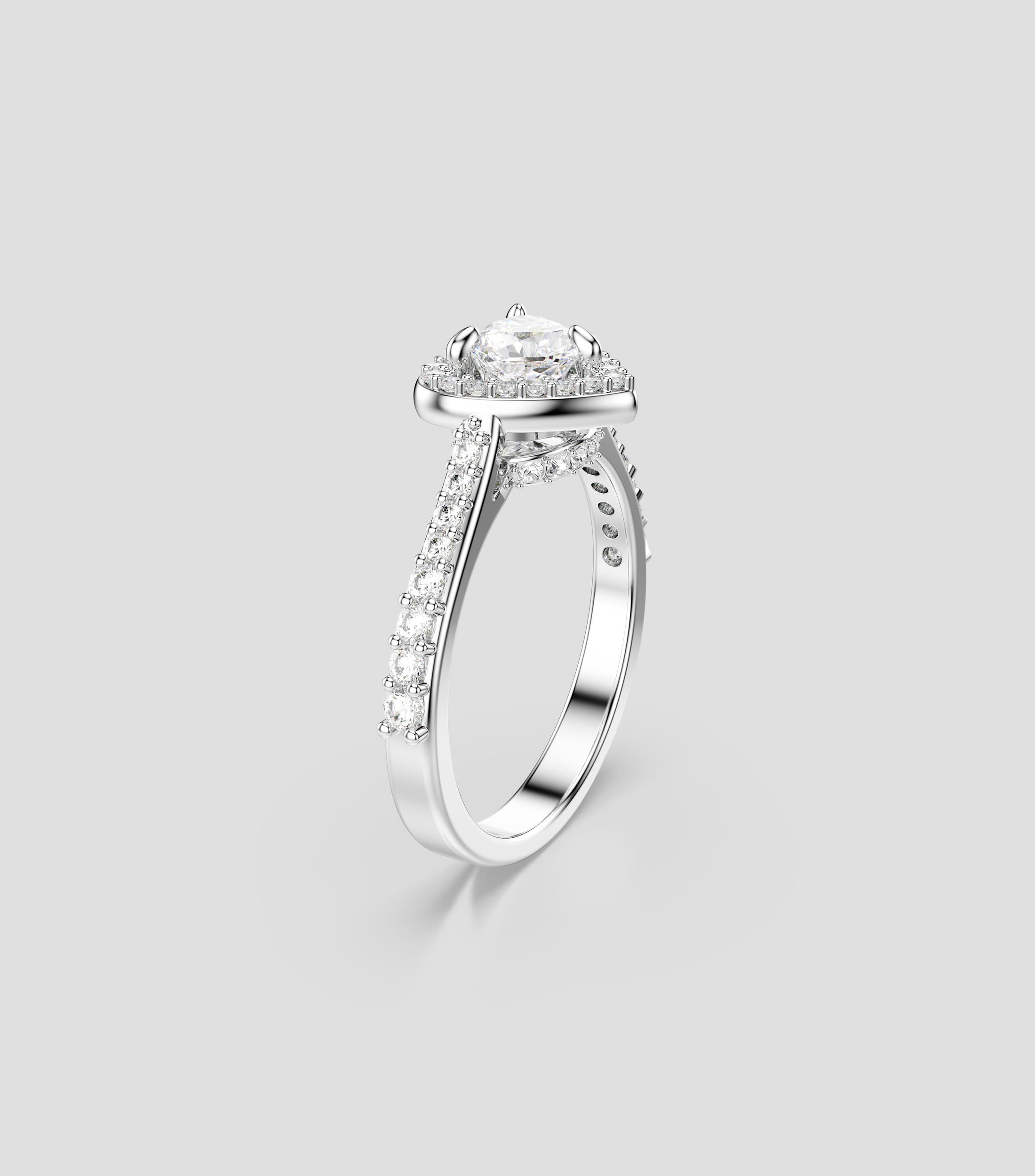 Anillo Corazón con cristales Mujer