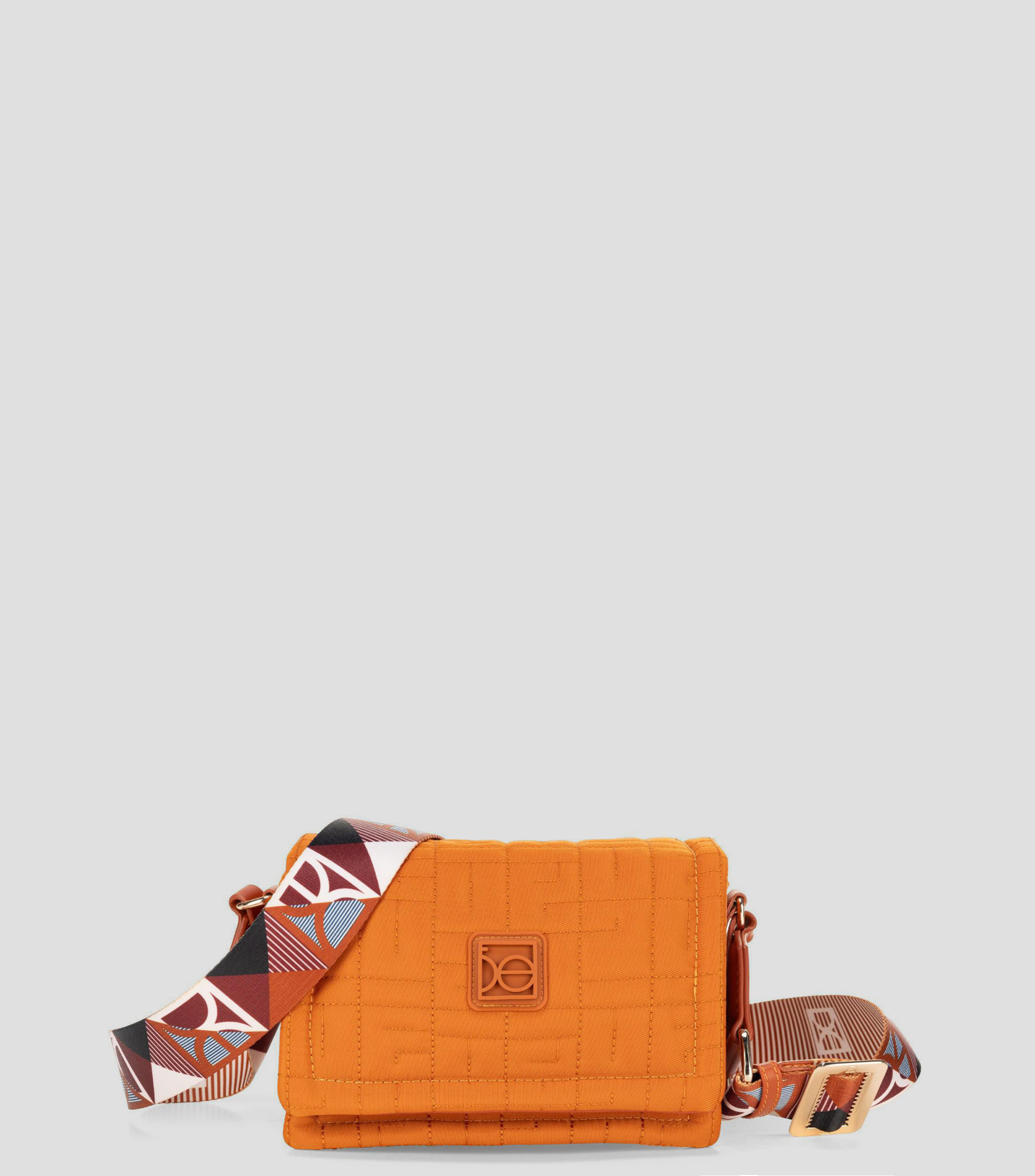 Bolsa mini crossbody naranja capitonada Niña