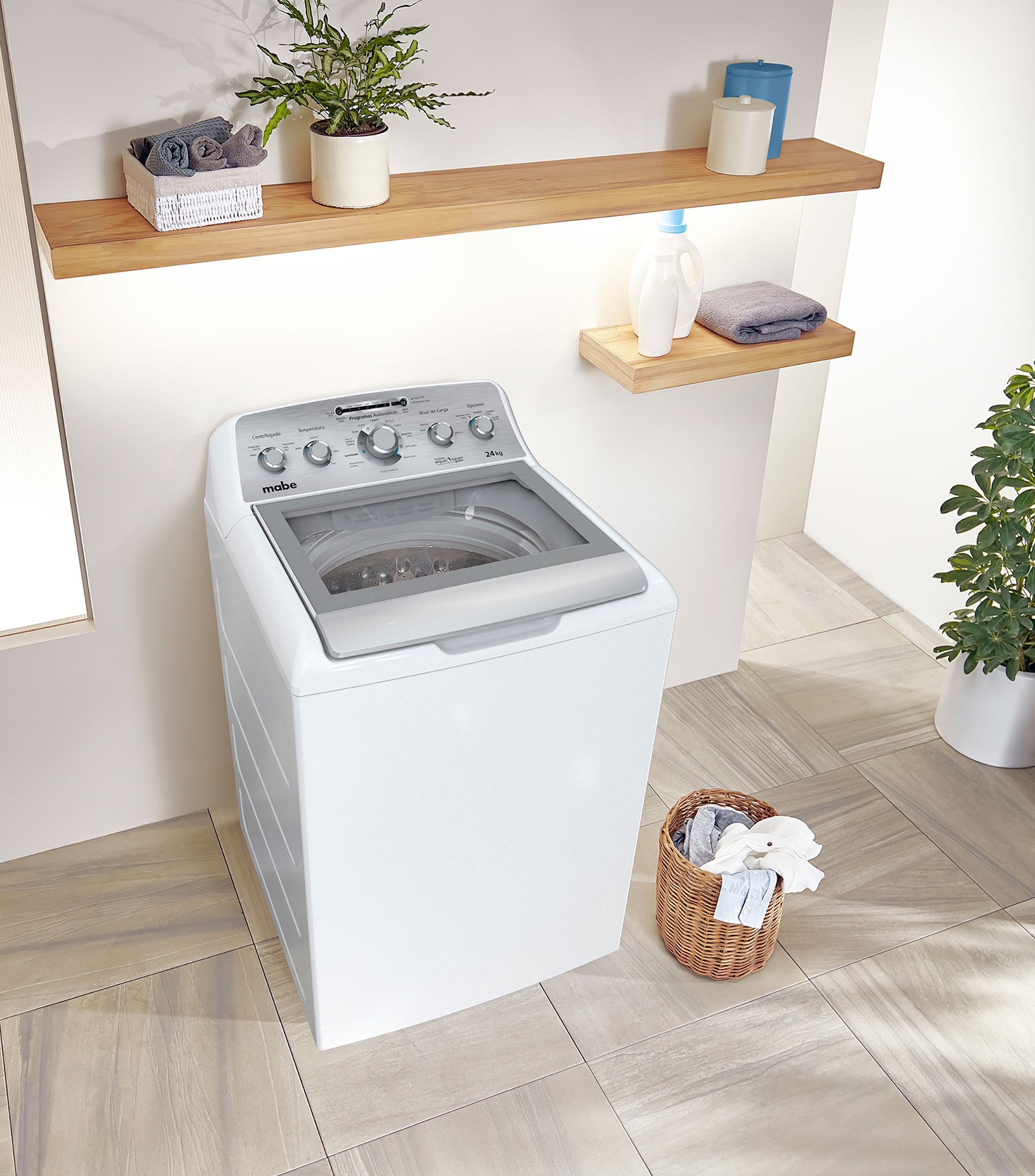 Lavadora automática 22 kg carga superior