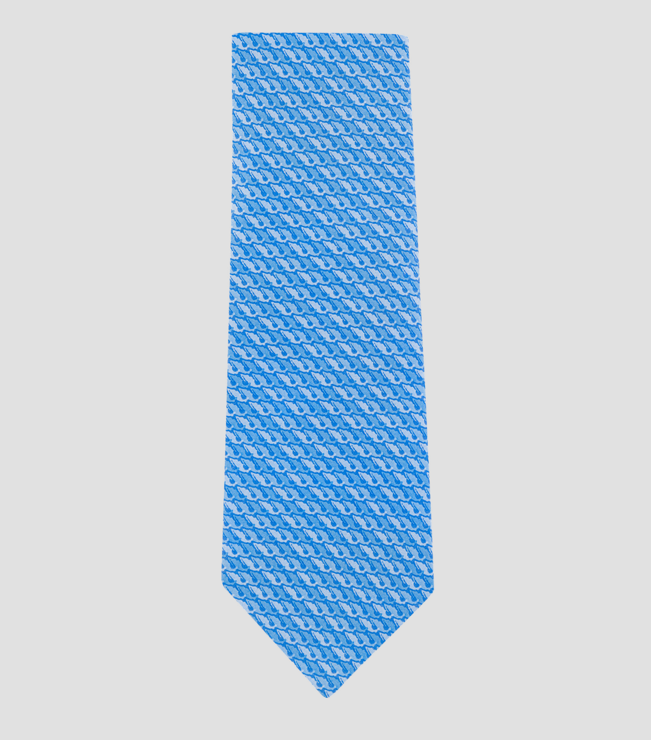 Corbata ancha de seda azul