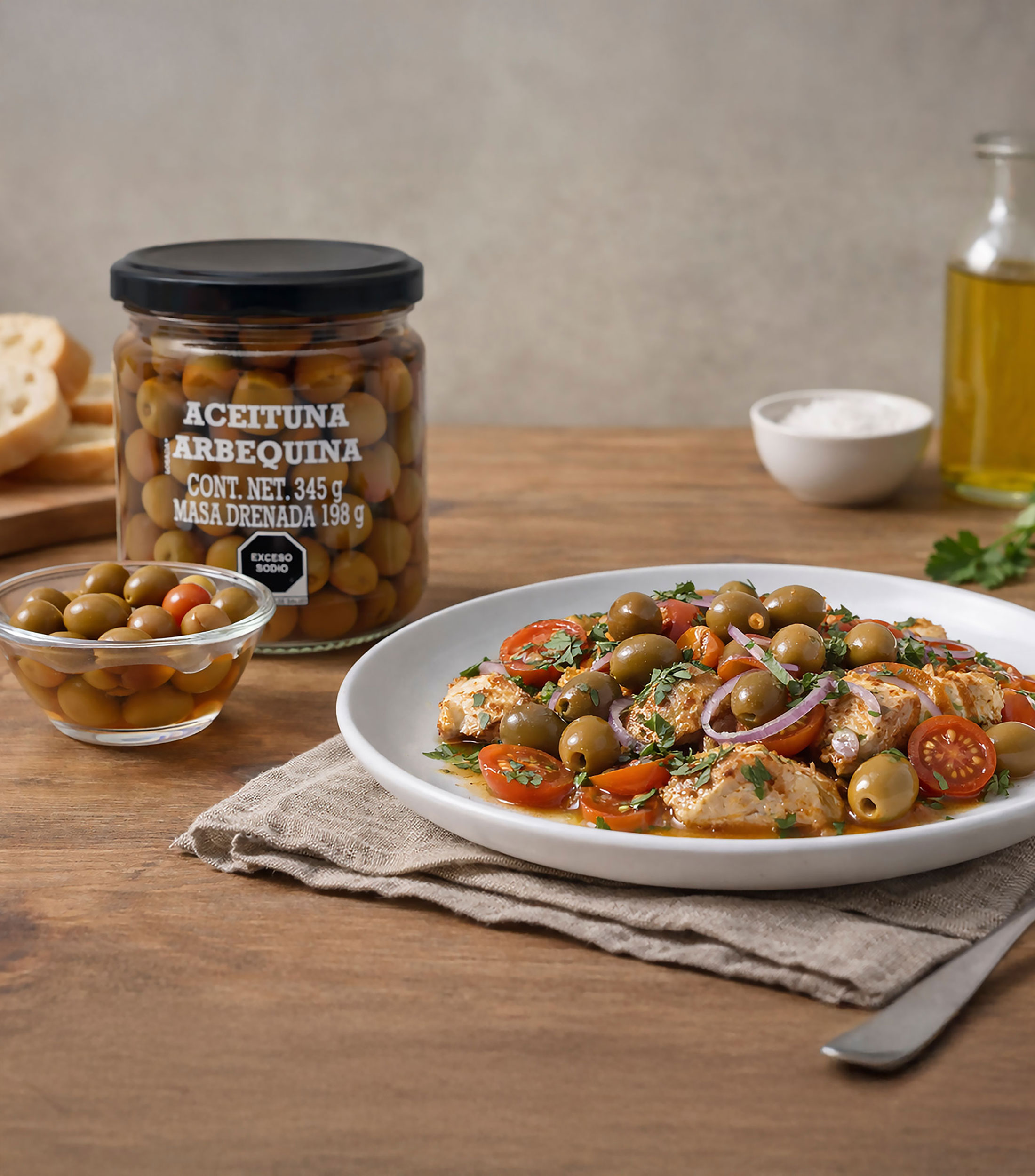 Aceitunas Arbequina, 345 g