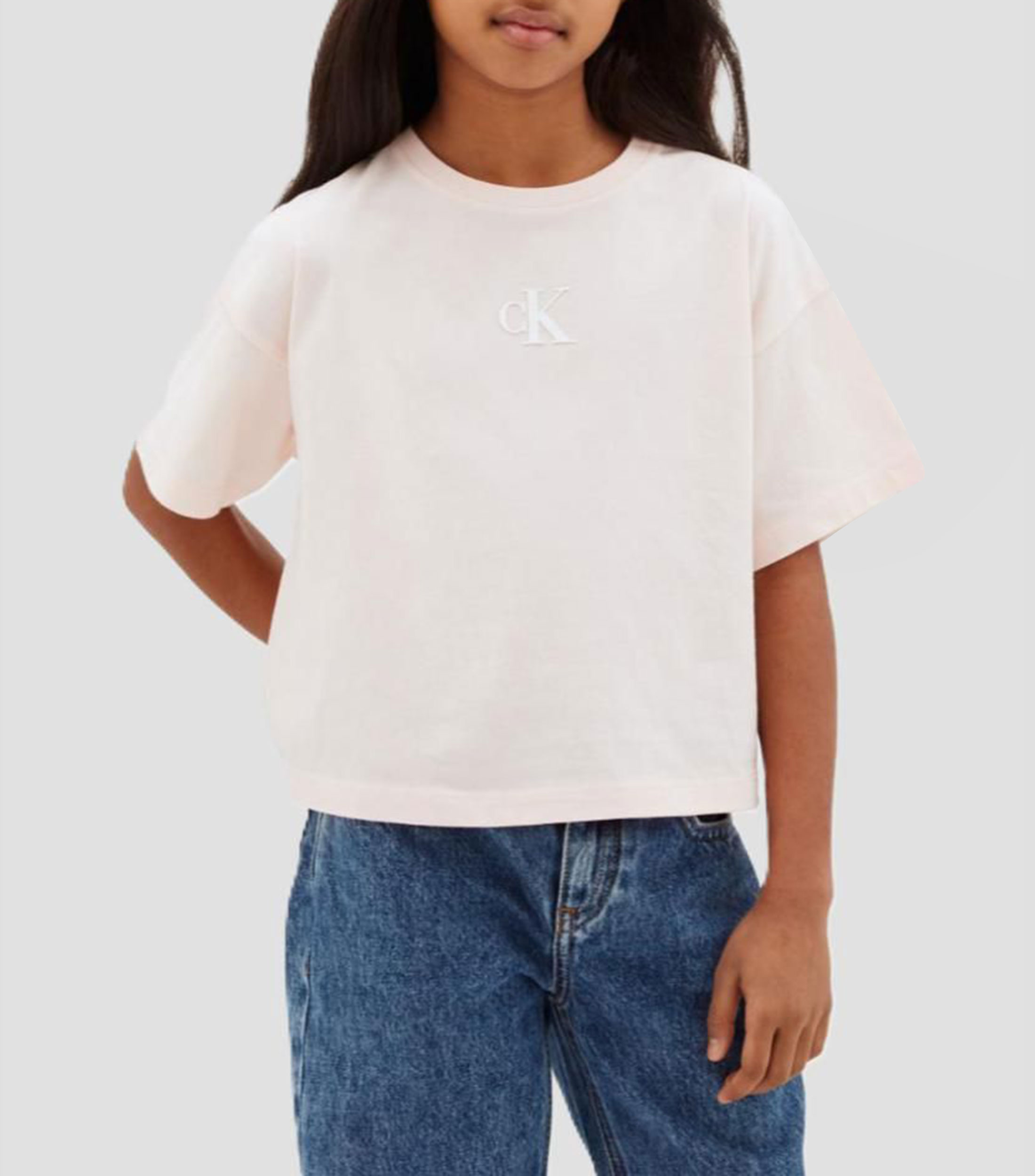 Playera cuello redondo manga corta estampada Niña