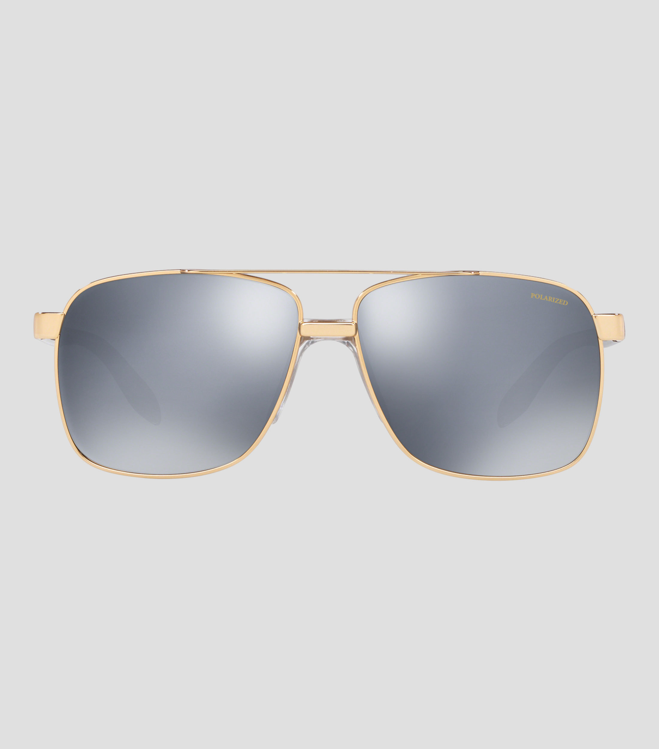 Lentes de sol aviador dorados Hombre