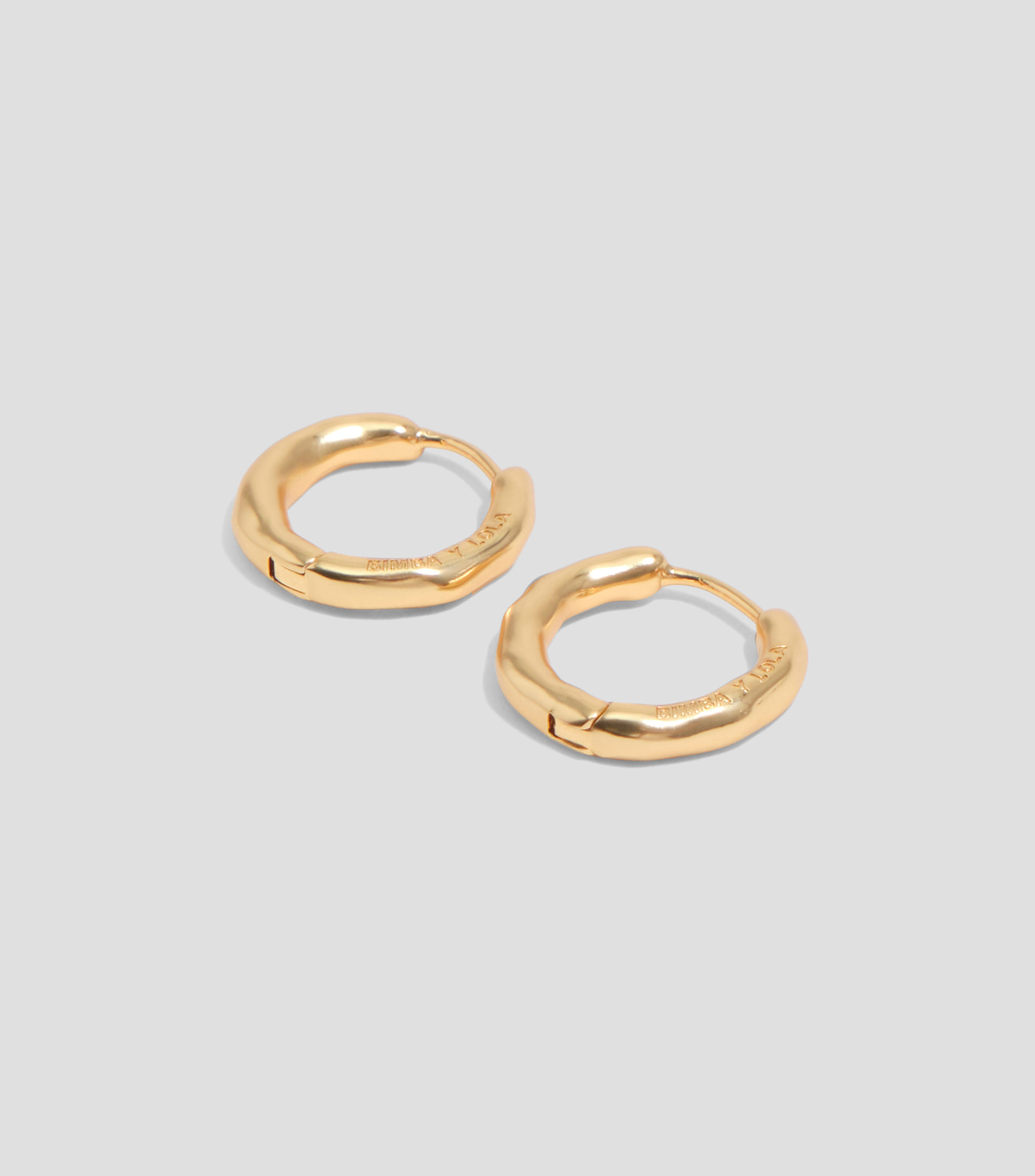 Pendientes aro irregular pequeño Mujer
