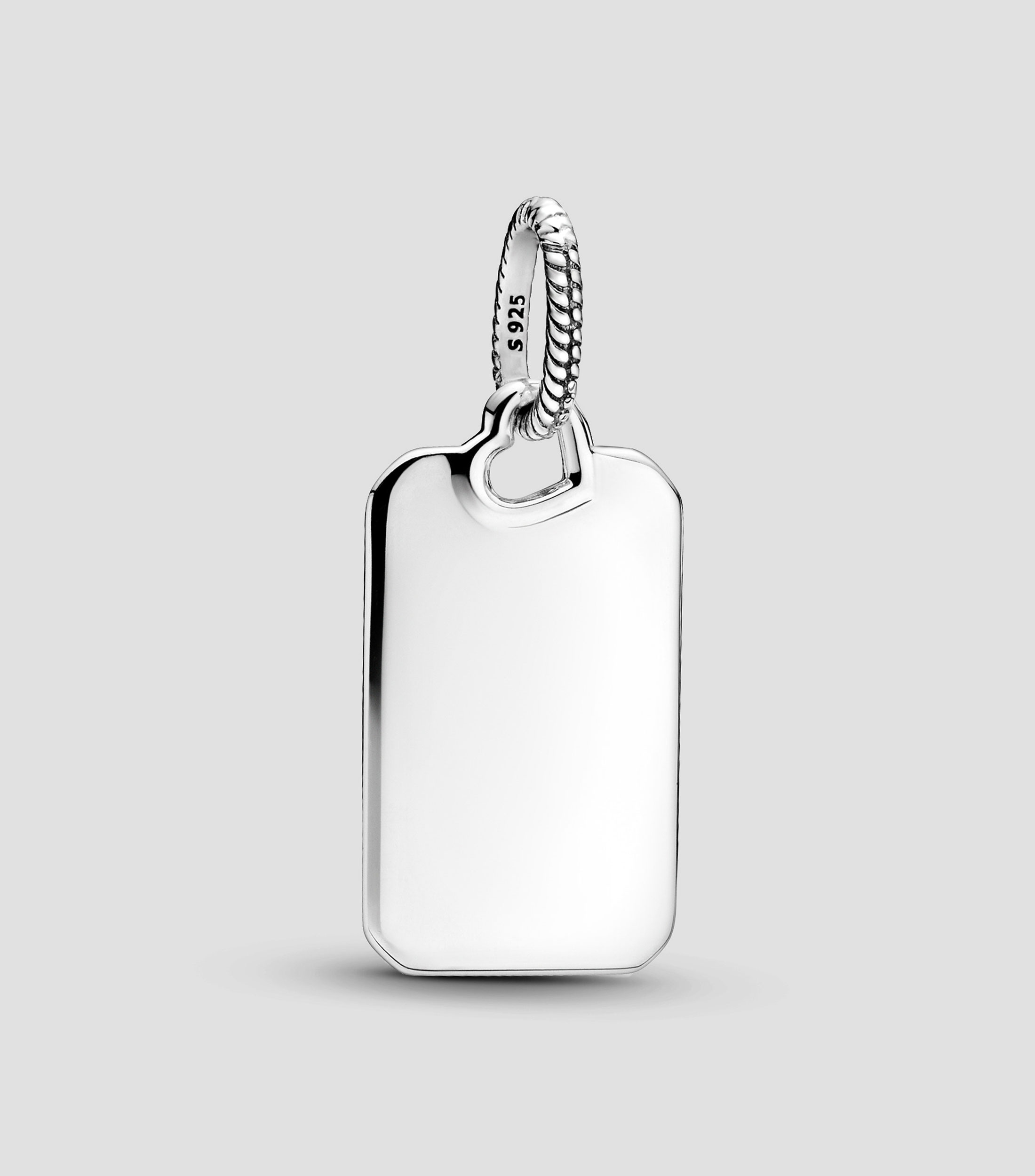 Dije rectangular en plata .925 Mujer
