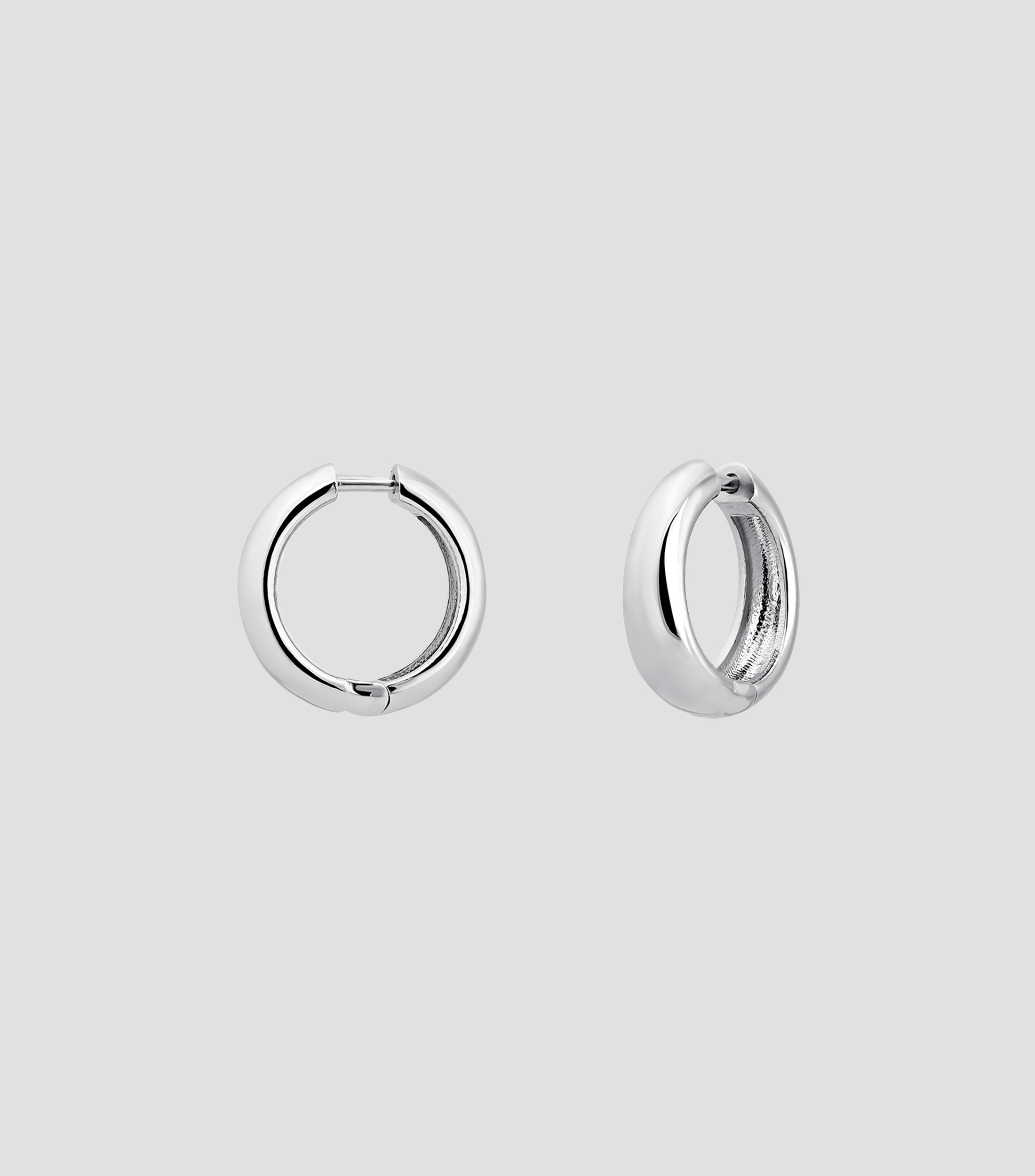 Pendientes en plata .925 de aro grueso mediano San Valentín 2023 Mujer