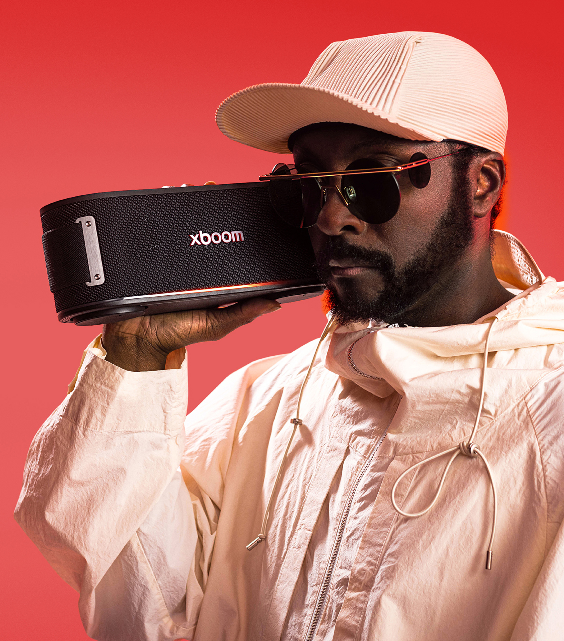 Bocina Bluetooth portátil LG xboom Bounce by will.i.am con 30 hrs de batería