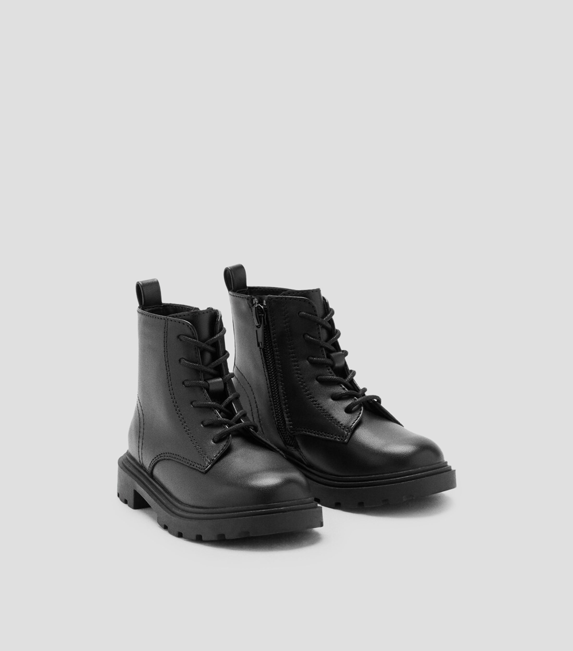 Botas combat medias en piel bovina Niña