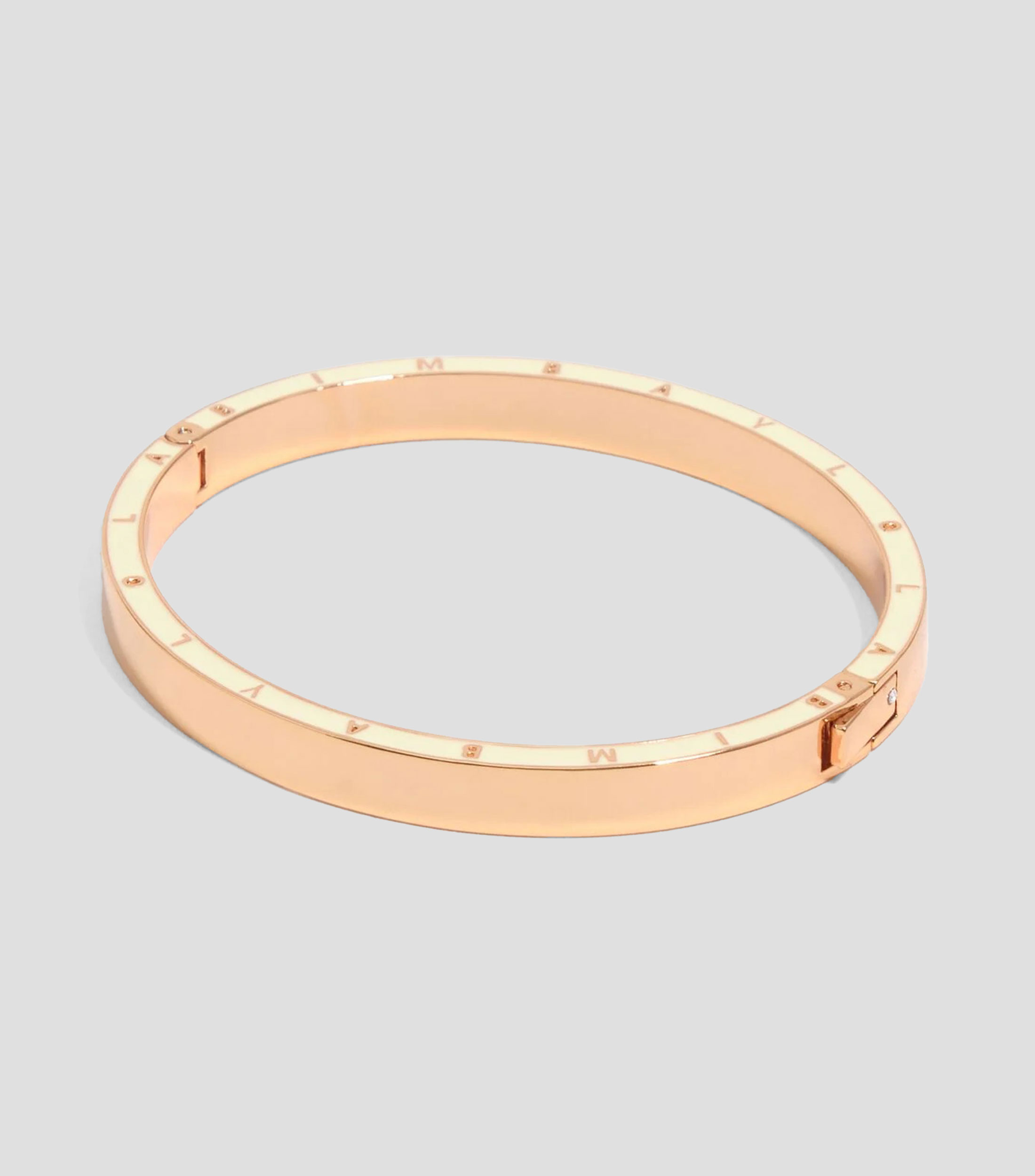 Pulsera rígida logo marfil Mujer