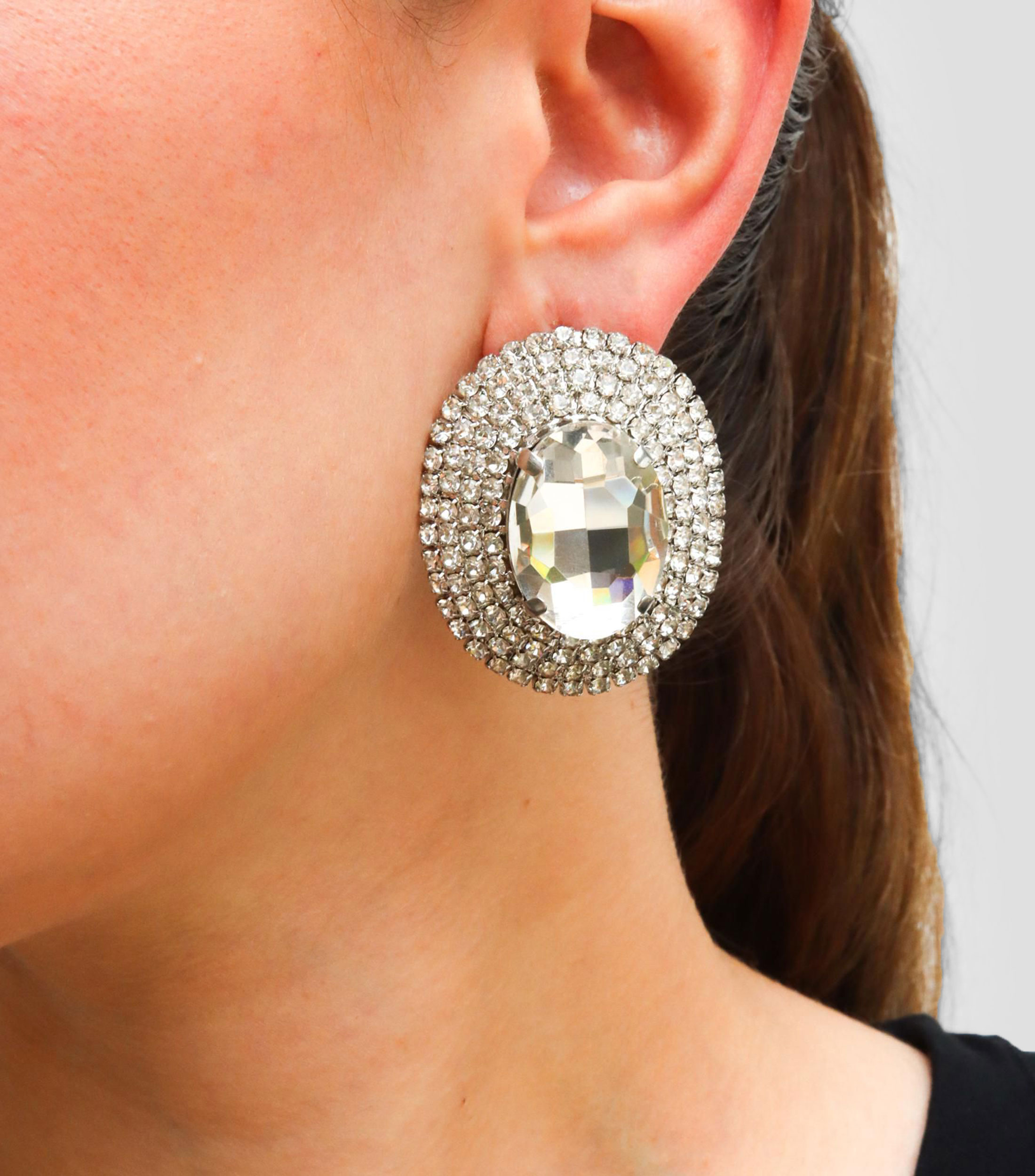 Aretes con cristales Mujer