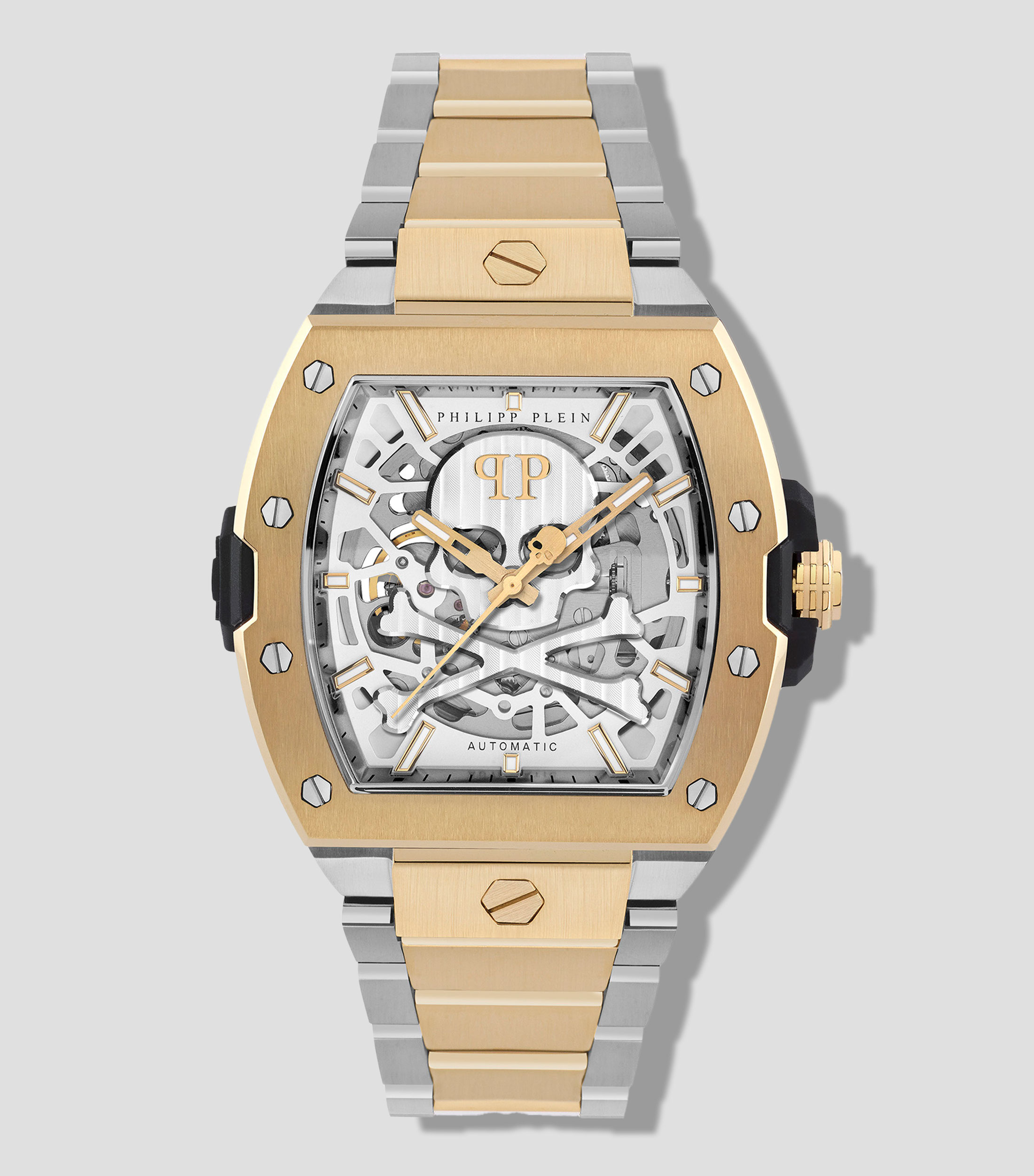 Reloj para Hombre The Skeleton Casual Plateado, Dorado