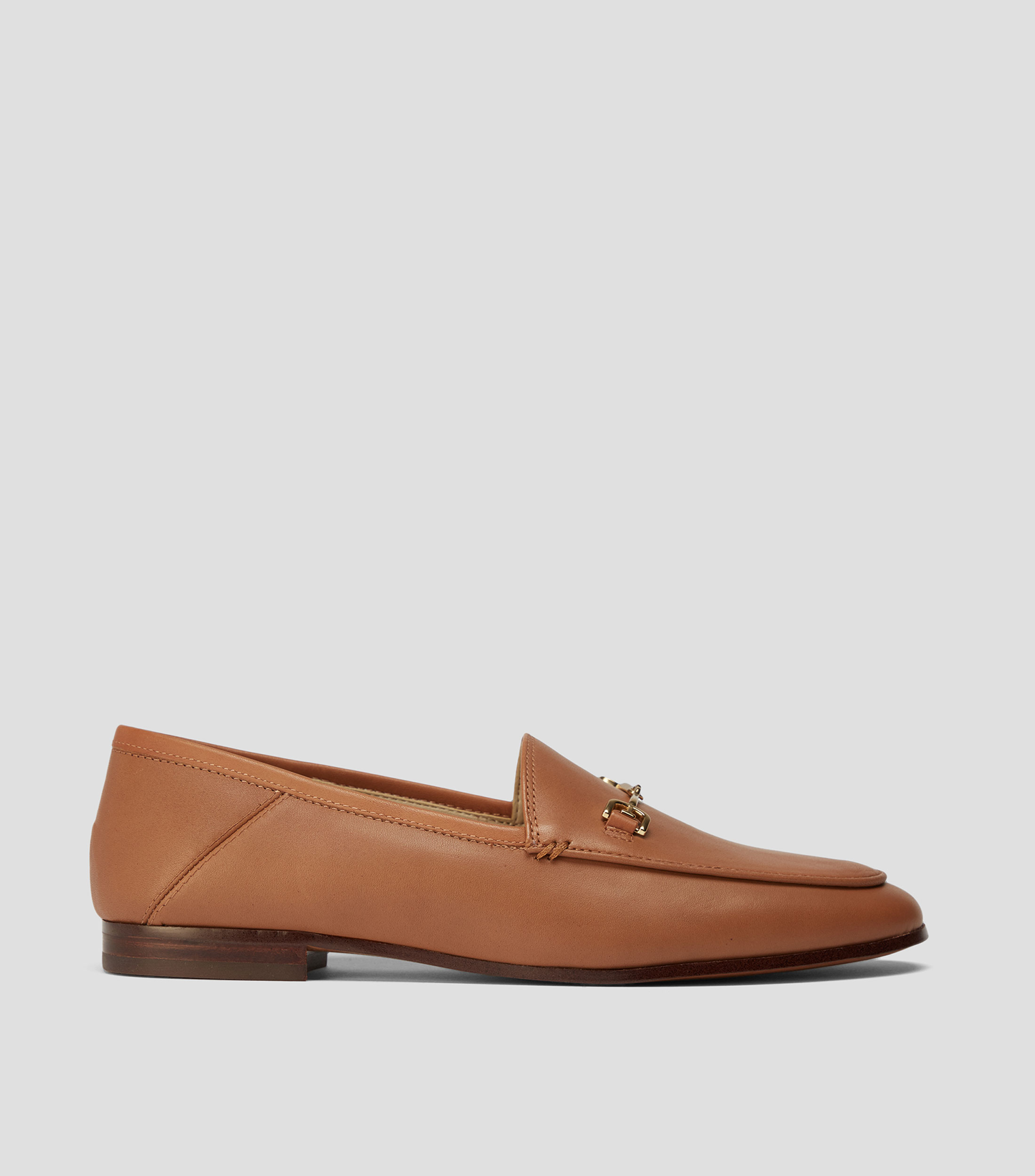 Mocasines en piel con herrajes Mujer