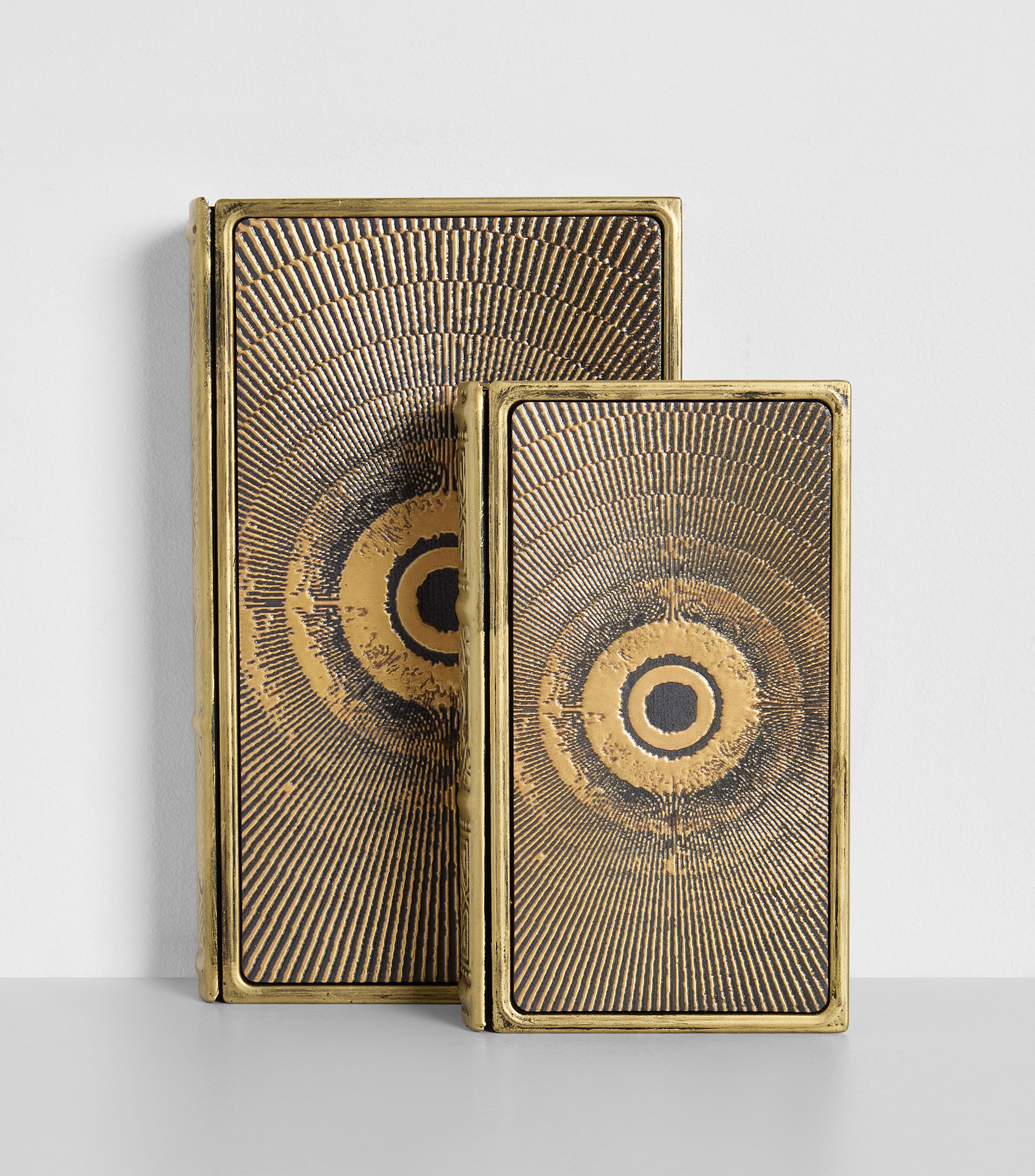 Set 2 cajas Libro en hierro