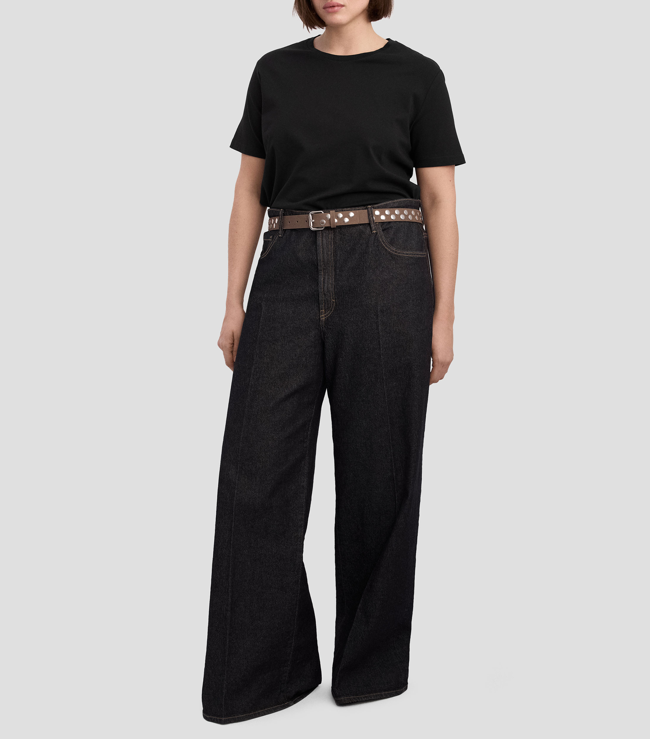 Playera cuello redondo manga corta lisa Mujer
