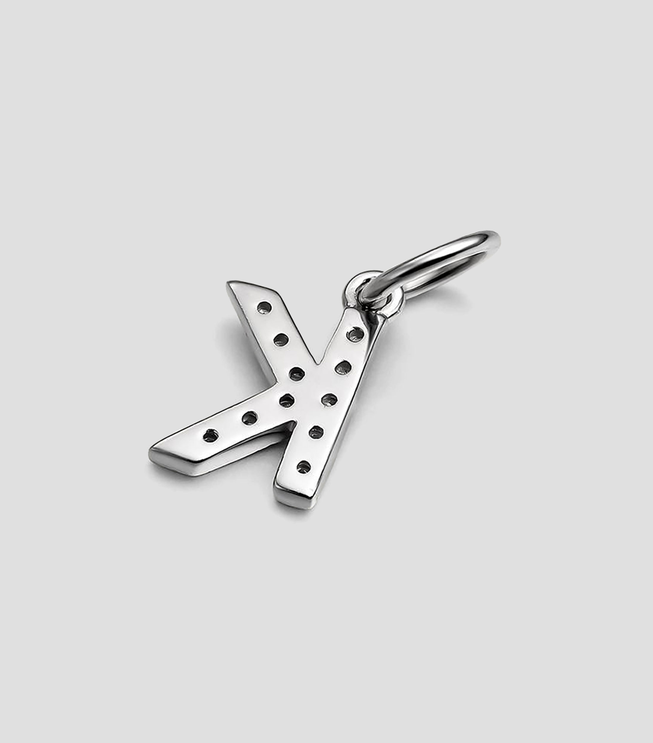 Charm letra K en plata .925 ABC con topacios blancos Mujer