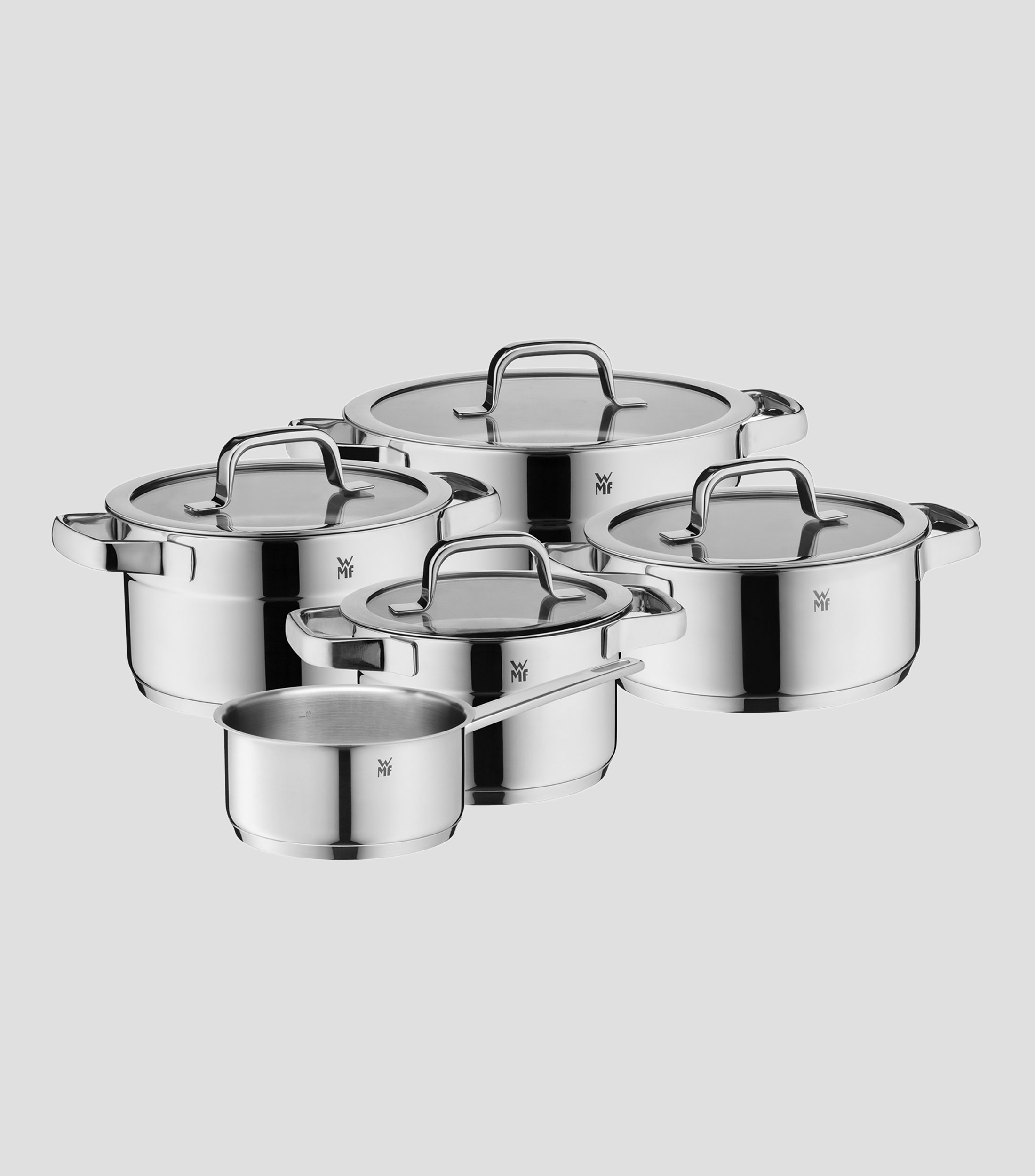 Batería de Cocina en acero inoxidable cromargan Compact Cuisine 5 piezas