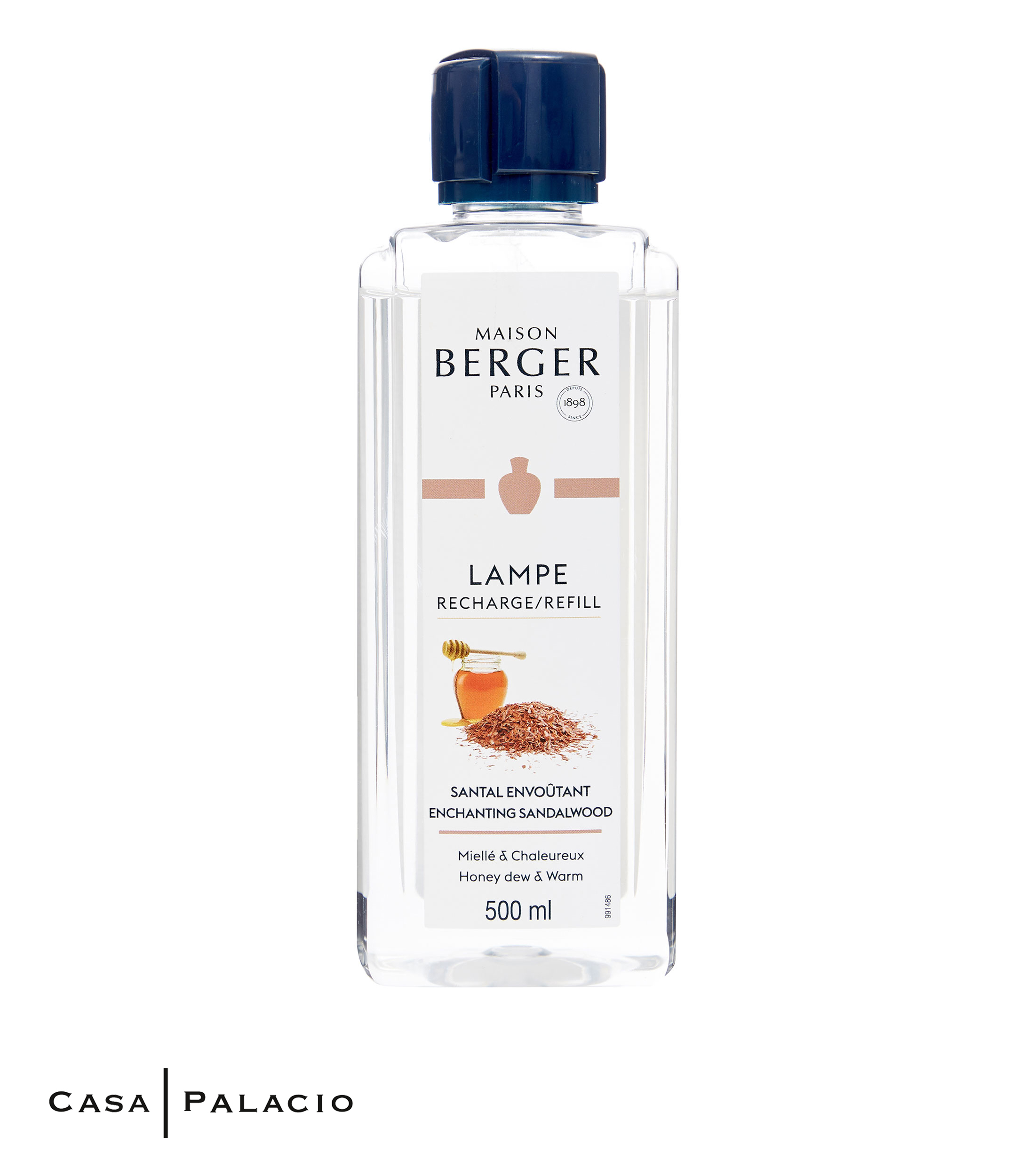 Ricambio Maison Berger 415186 Lin En Fleurs 500ml - Profumo Per Lampada Catalitica - Note Di Mela, Bambù E Fiori Di Lino - Made In France