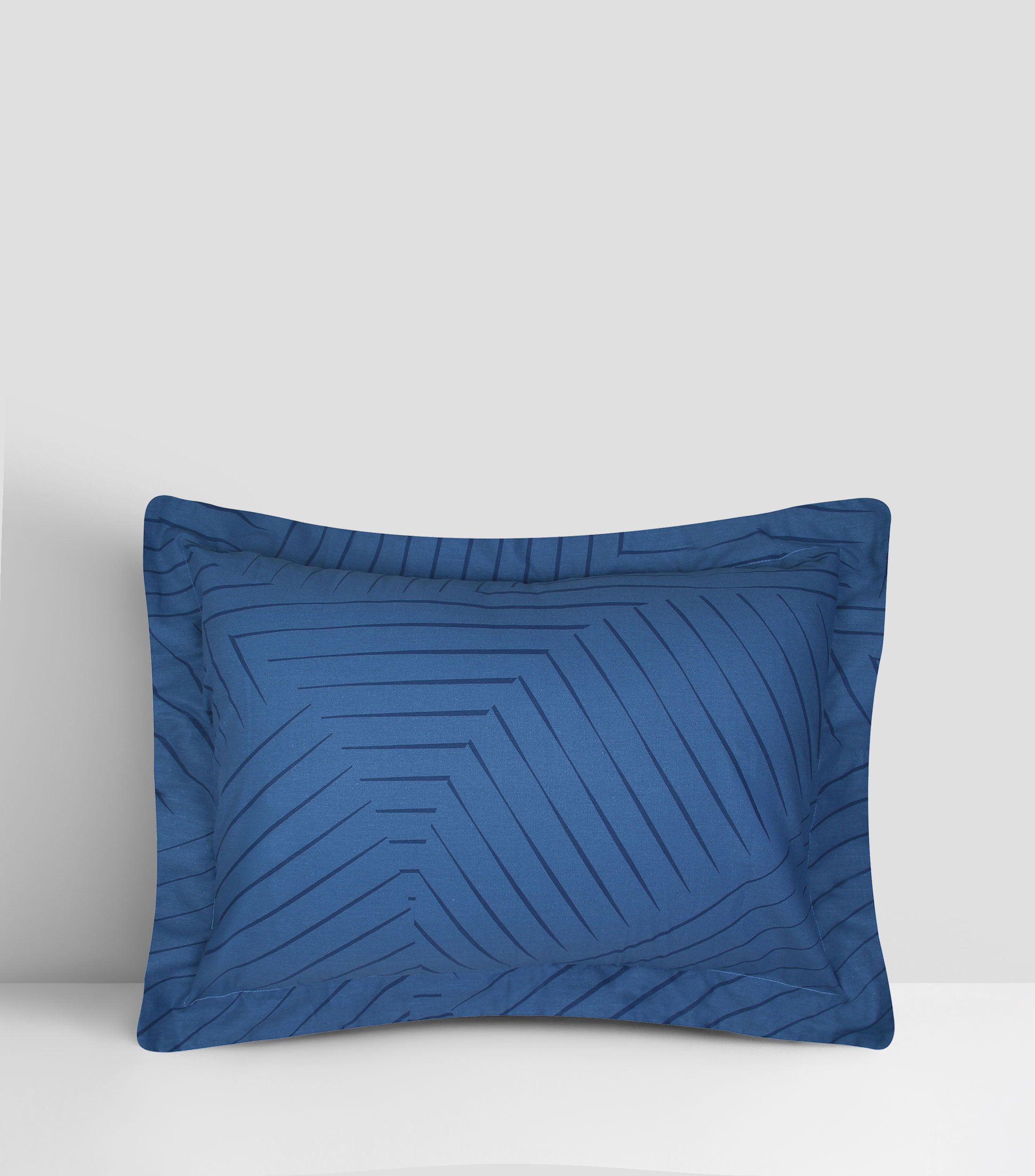 Juego de cama Queen Size en algodón Wilbur azul