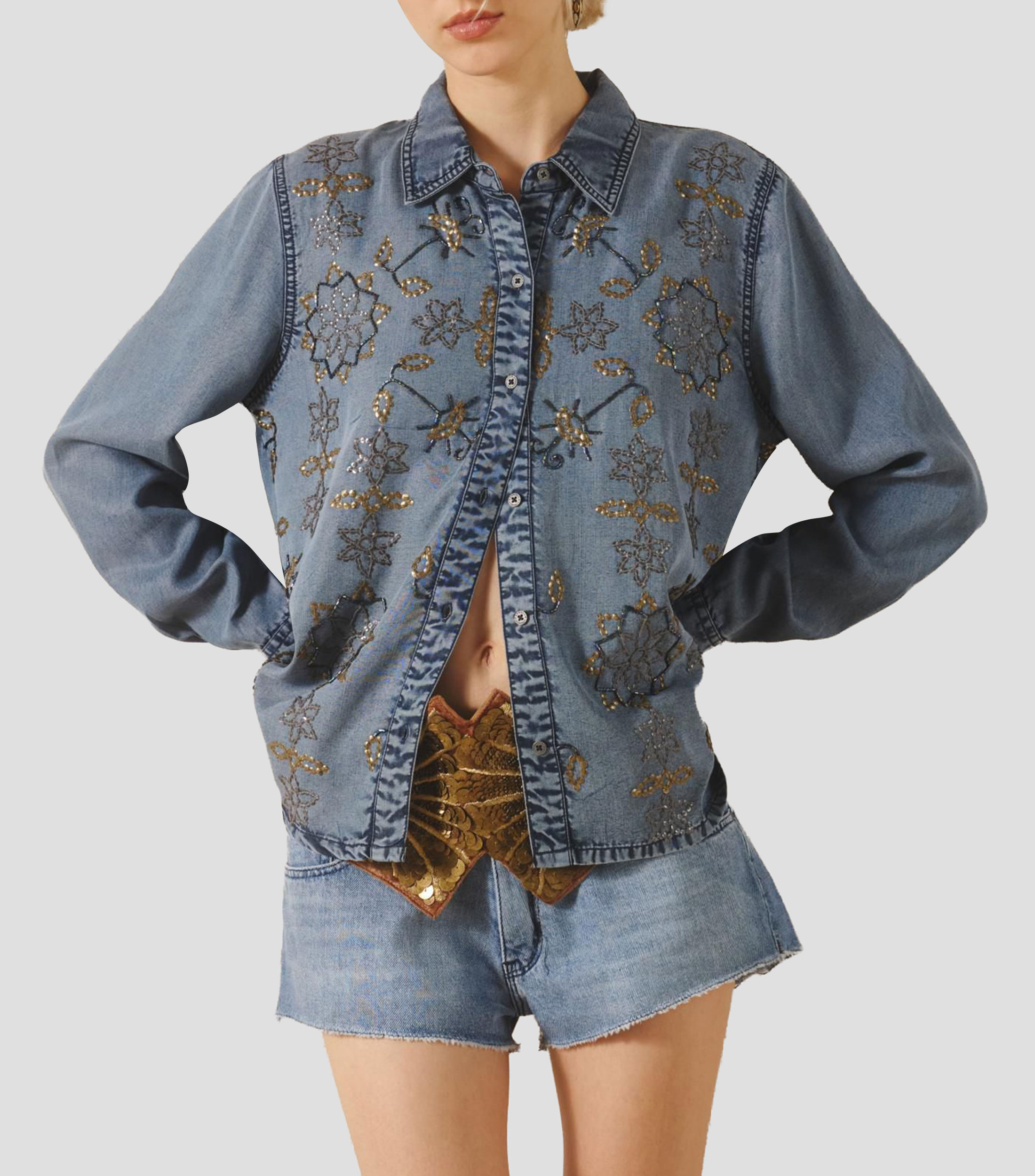 Camisa fantasía manga larga Mujer