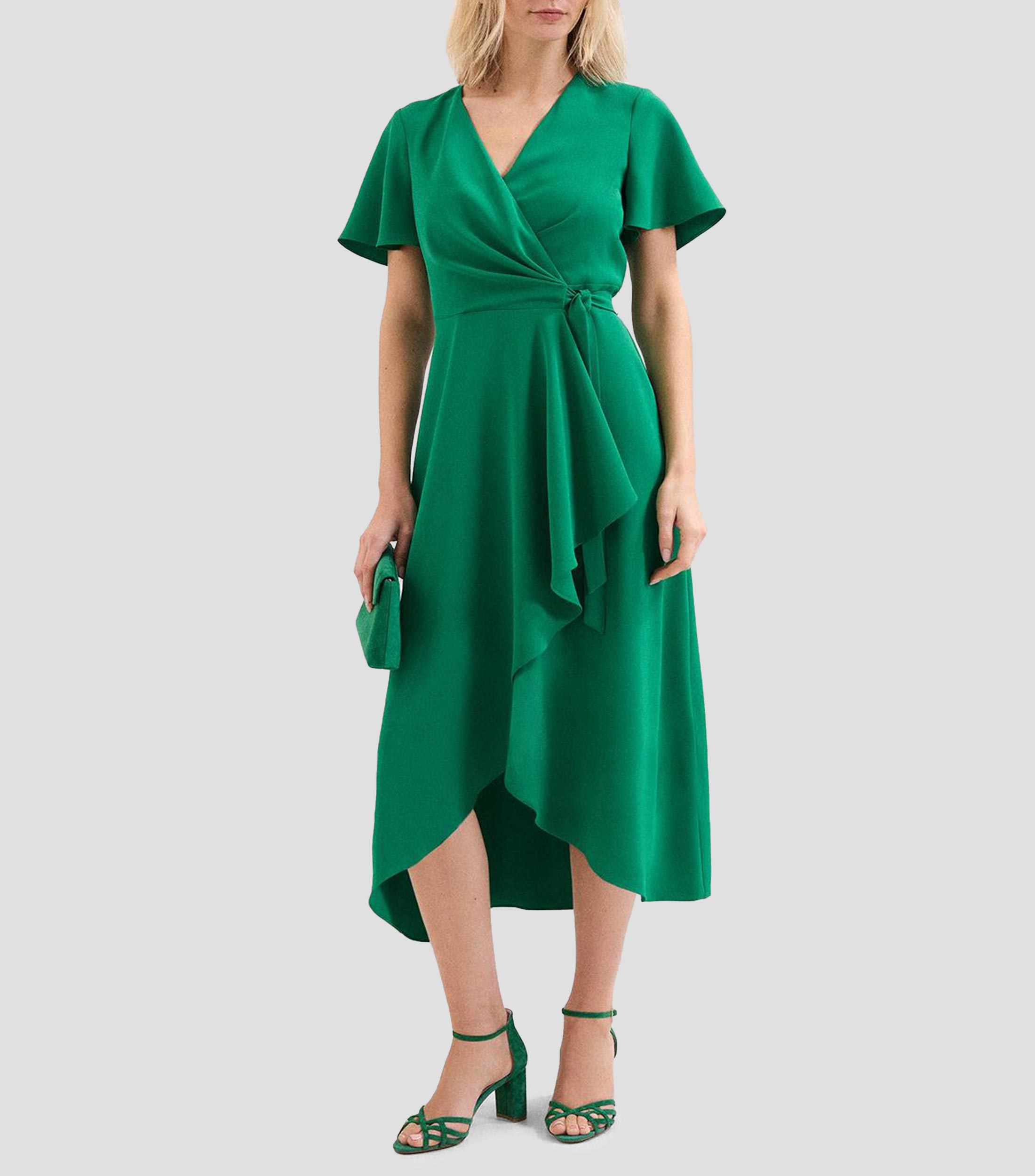 Vestido Casual Midi manga corta liso Mujer