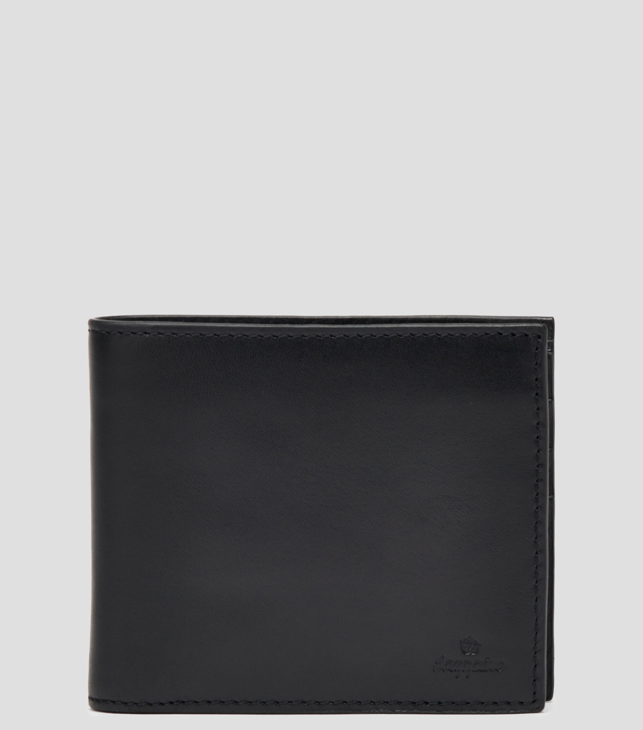 Cartera Bifold Negra en Piel Hombre