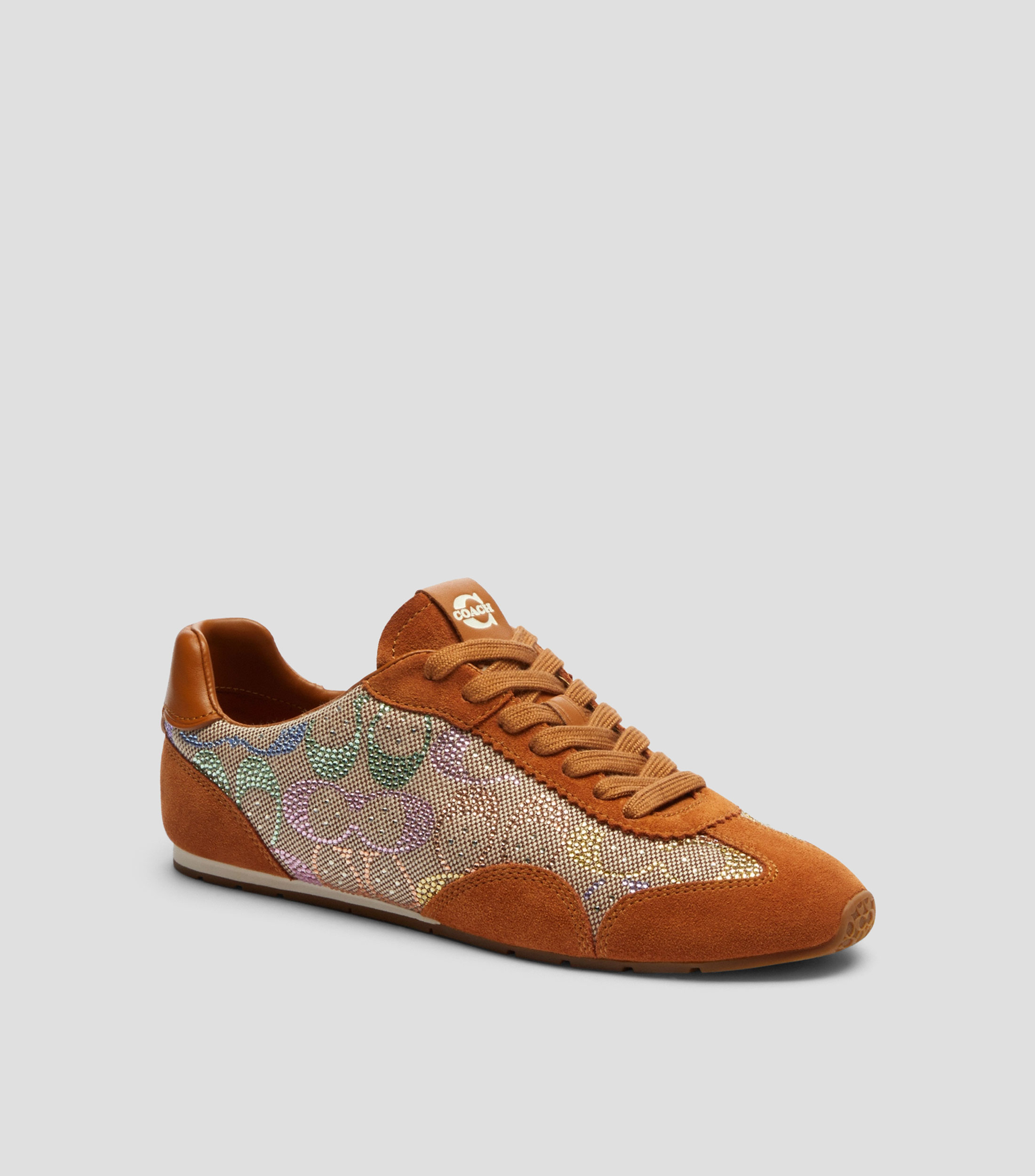 Tenis casuales Flat monogram en piel Mujer
