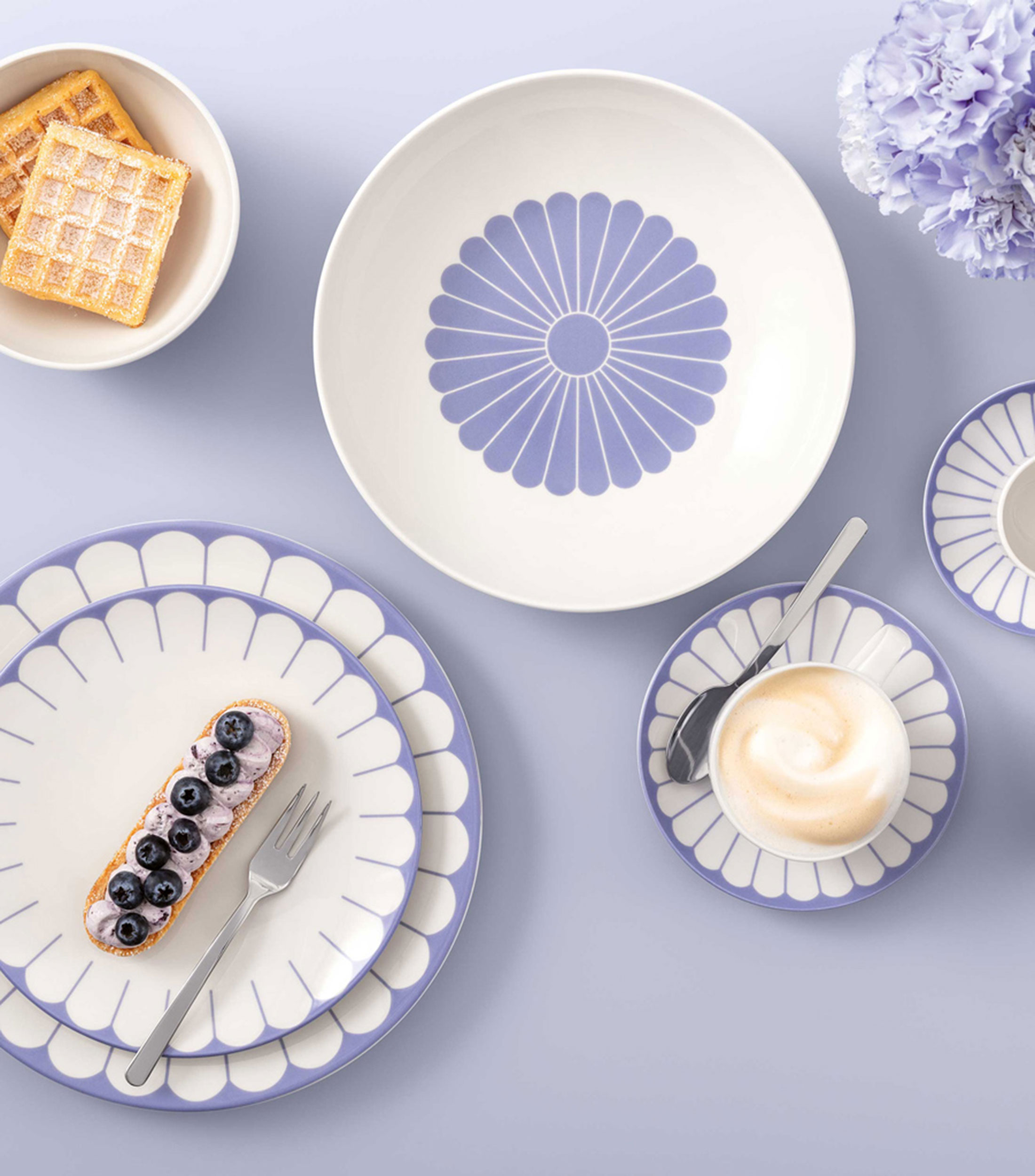 Plato para Taza Fleur Bleu Estampado