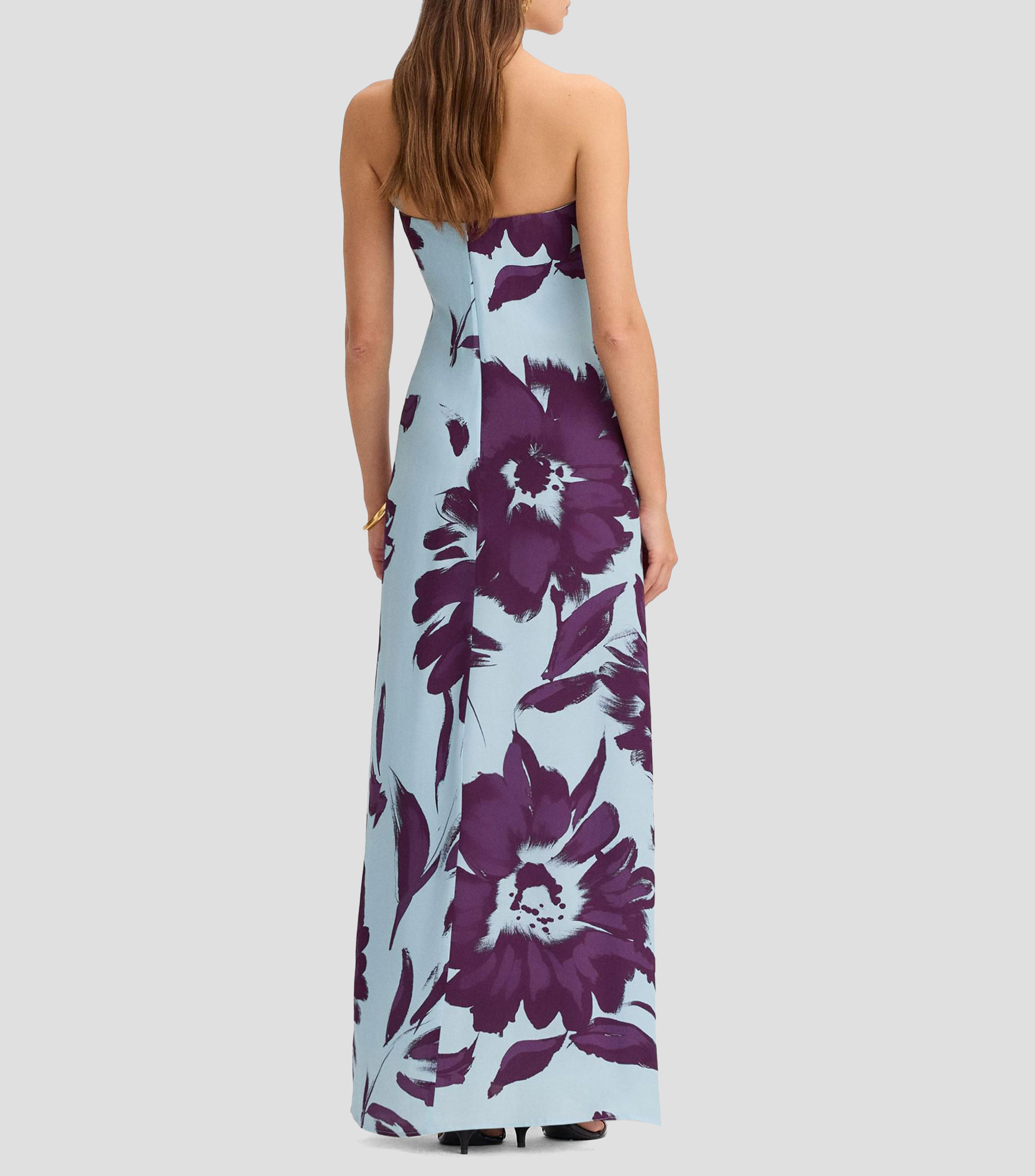 Vestido largo estampado Mujer