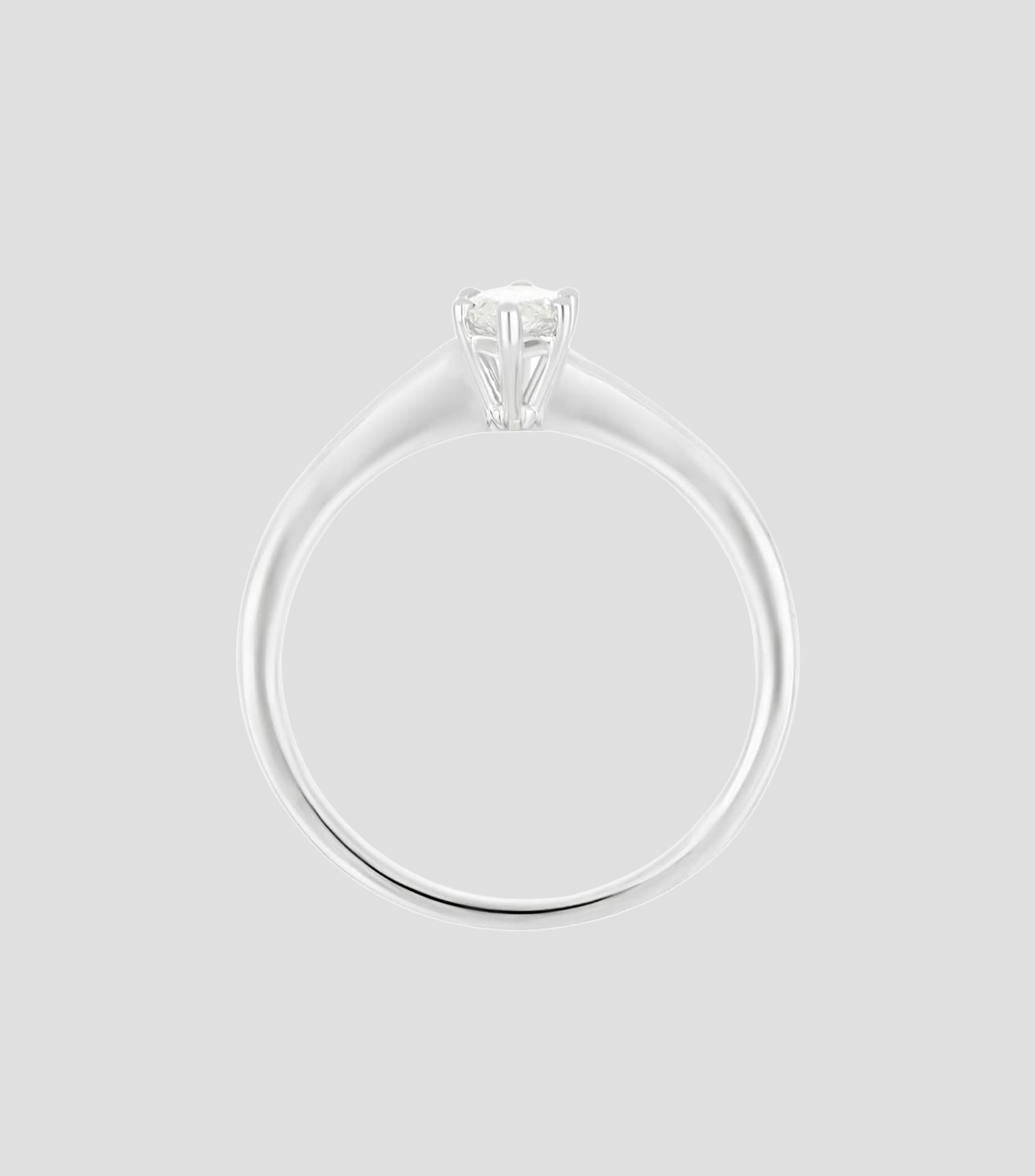 Anillo de compromiso en oro blando 18 Kilates con diamante Mujer