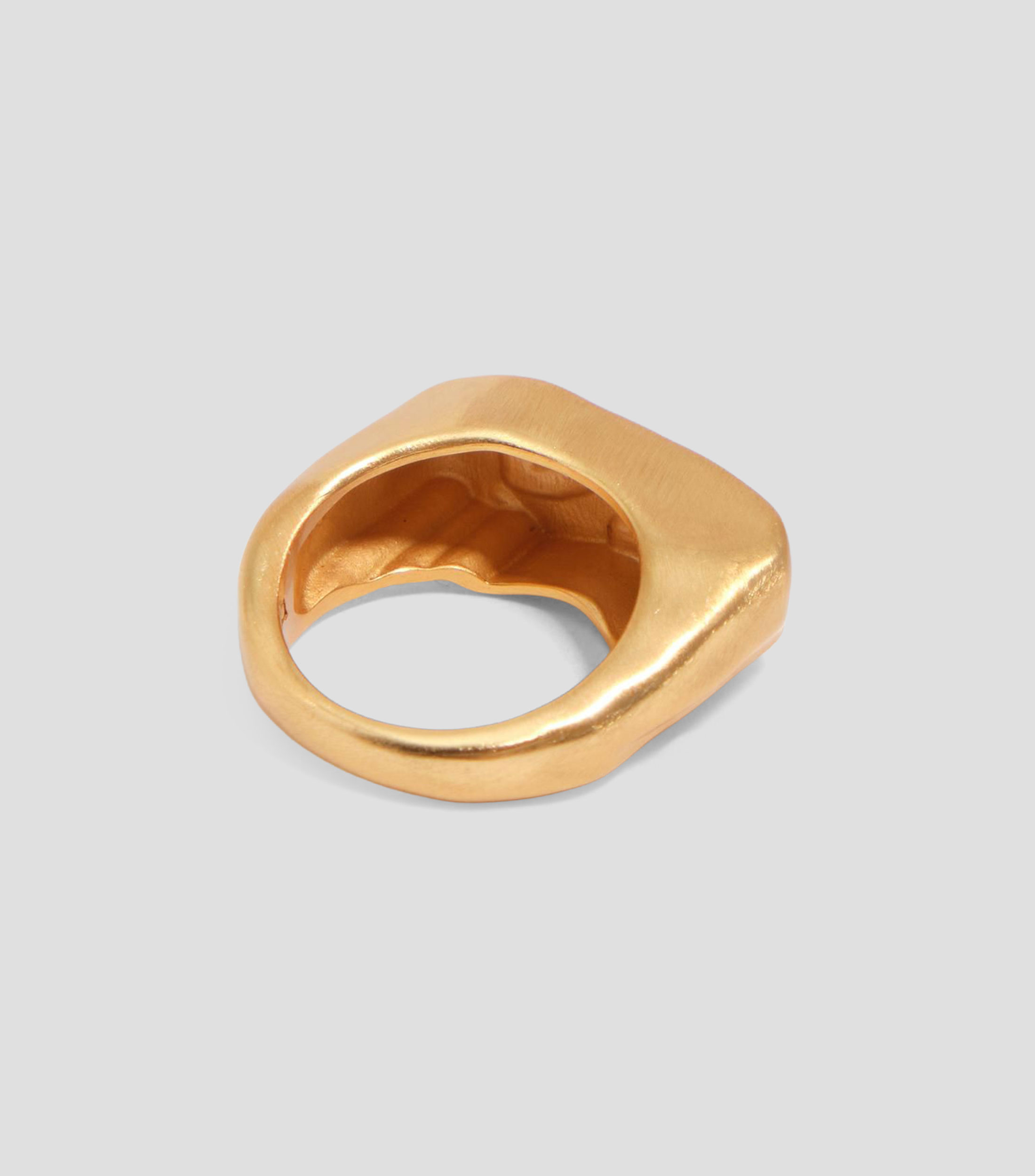 Anillo cara y cristal mate Mujer